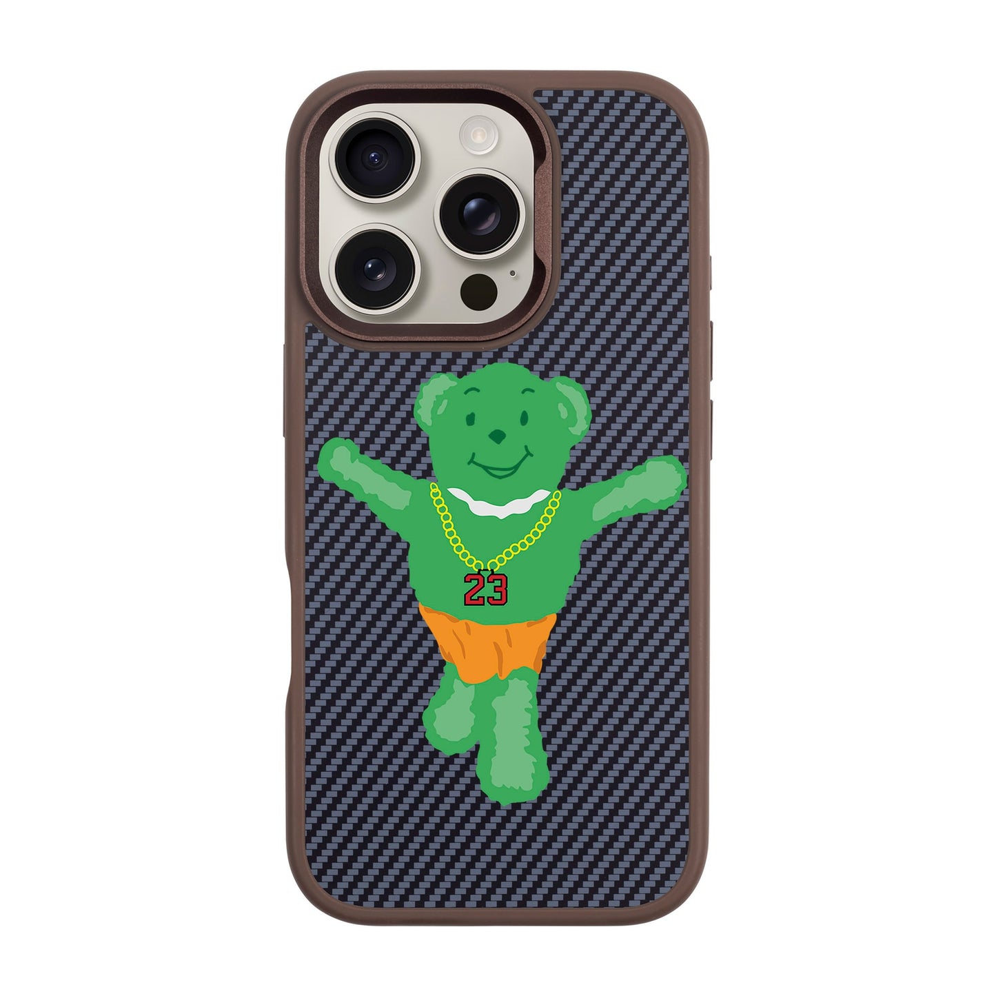 GREEN BEAR-iPhone 16 Pro Plaid Kılıf MagSafe Özellikli
