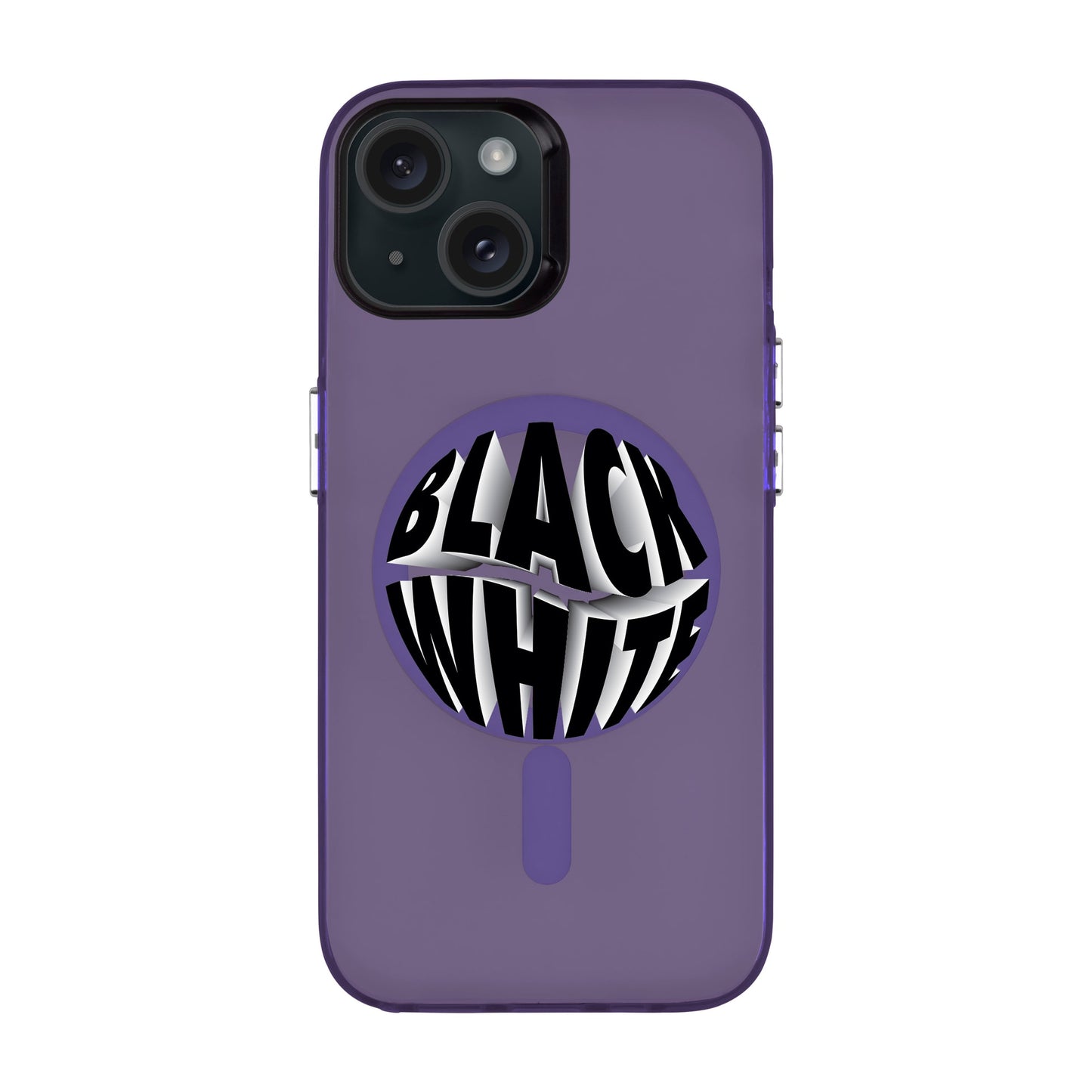 BLACK WHITE-iPhone 13 Hold Kılıf MagSafe Özellikli