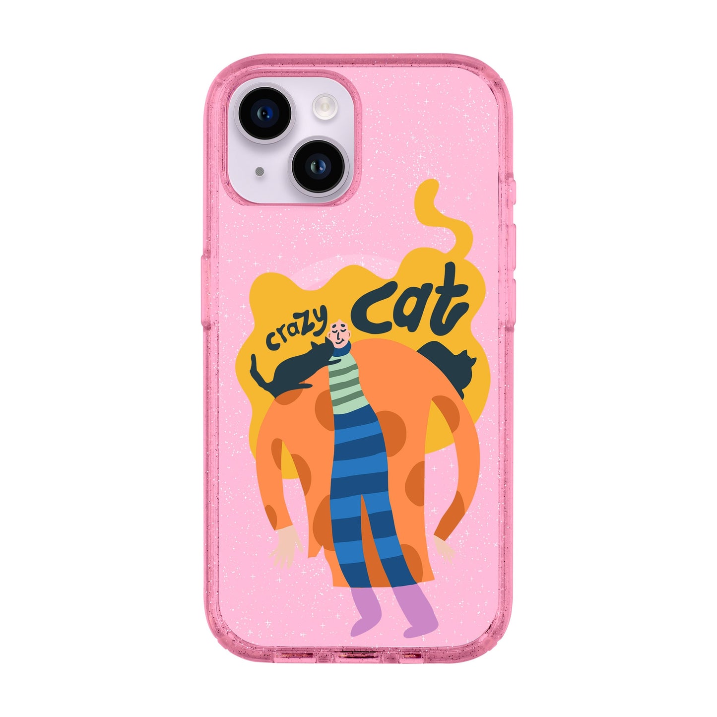 CRAZY CAT-iPhone 14 Shiny Kılıf MagSafe Özellikli