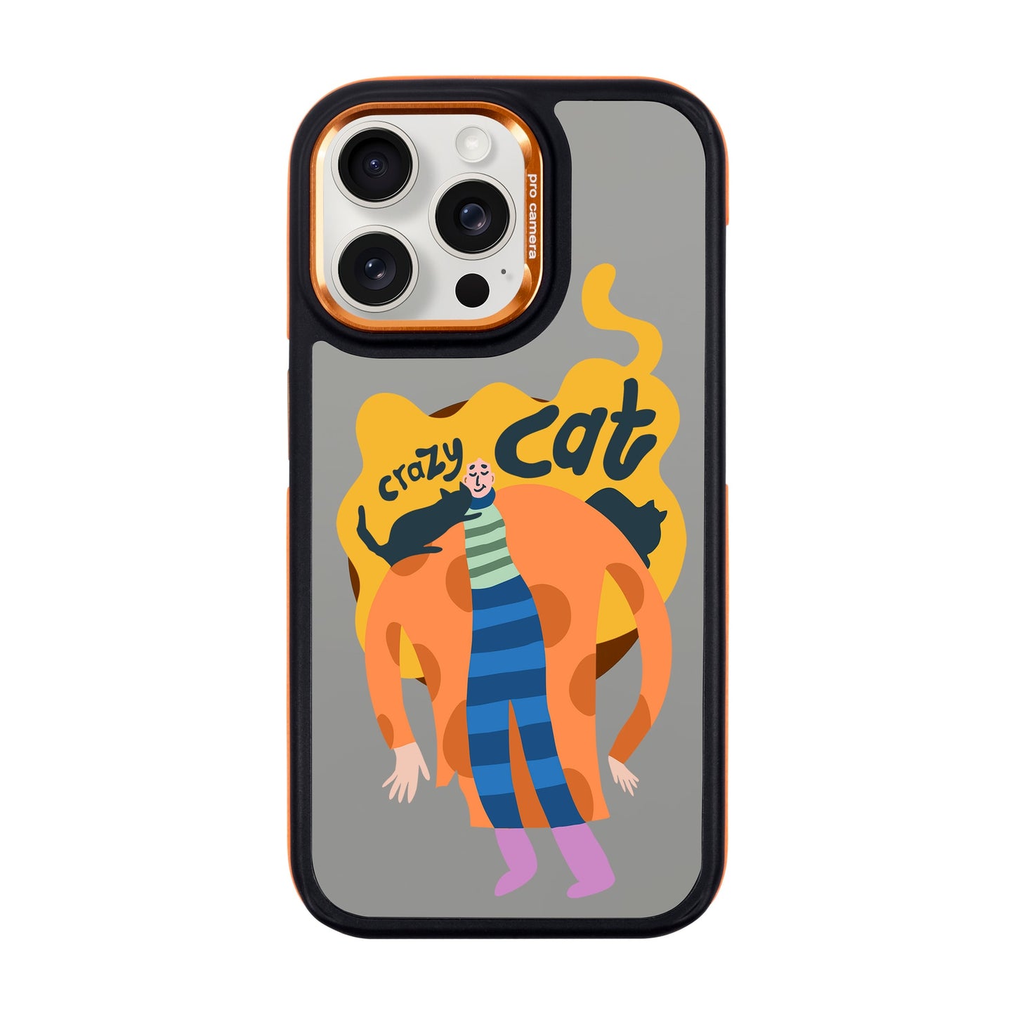 CRAZY CAT-iPhone 15 Pro Max Dark Kılıf MagSafe Özellikli