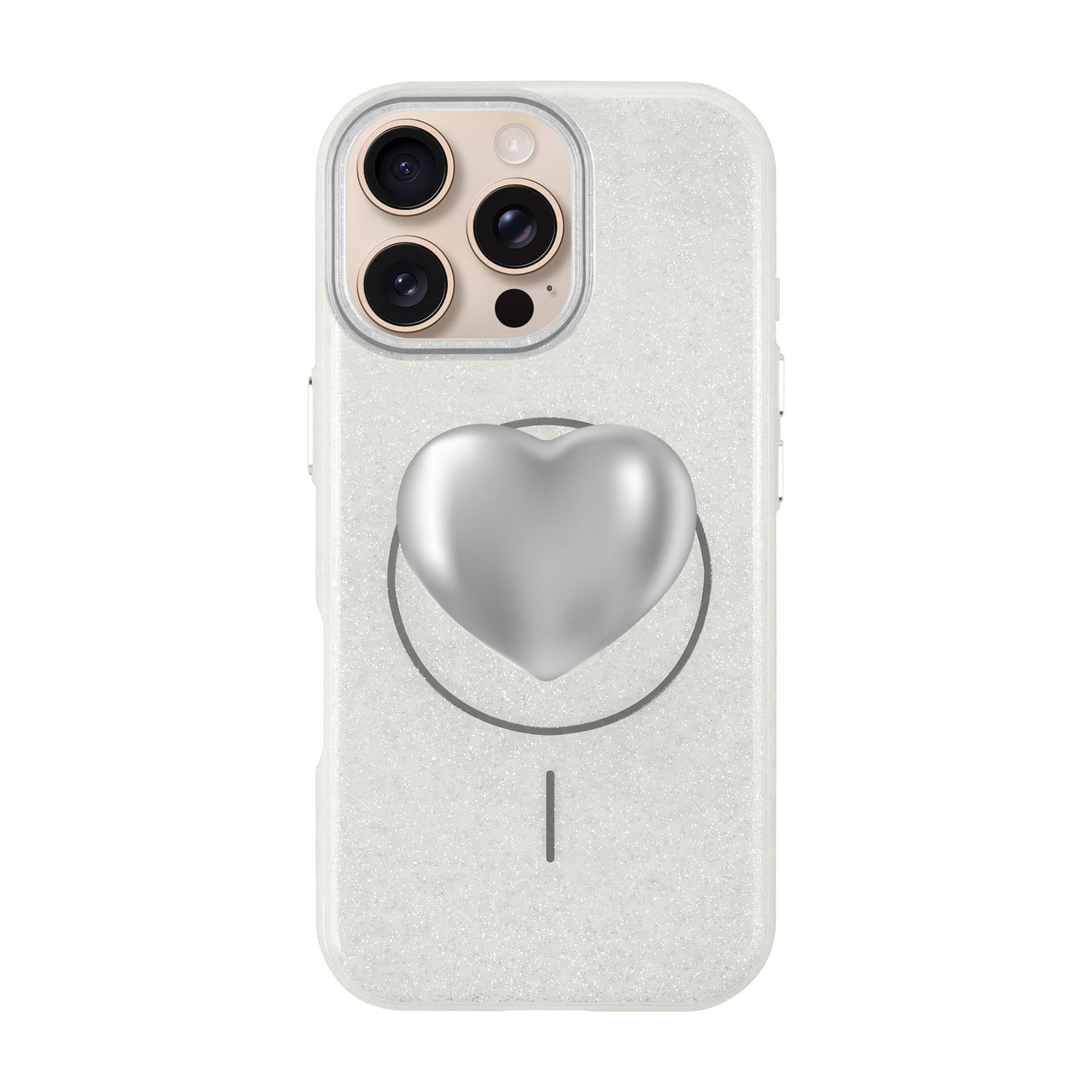 SILVER HEART-iPhone 16 Pro Max Radiant Kılıf MagSafe Özellikli