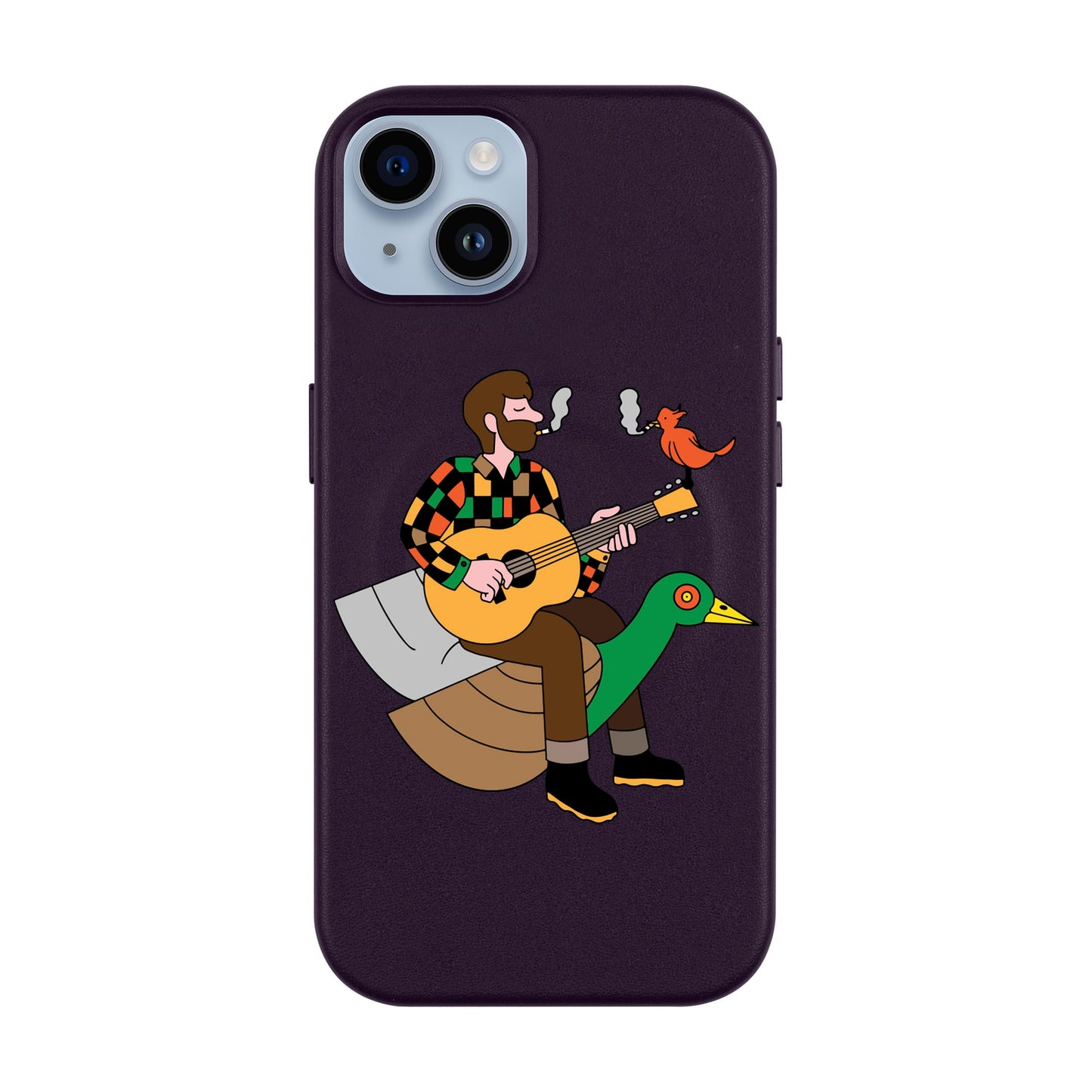 BIRDS OF A FEATHER-iPhone 14 Plus Leather Kılıf MagSafe Özellikli