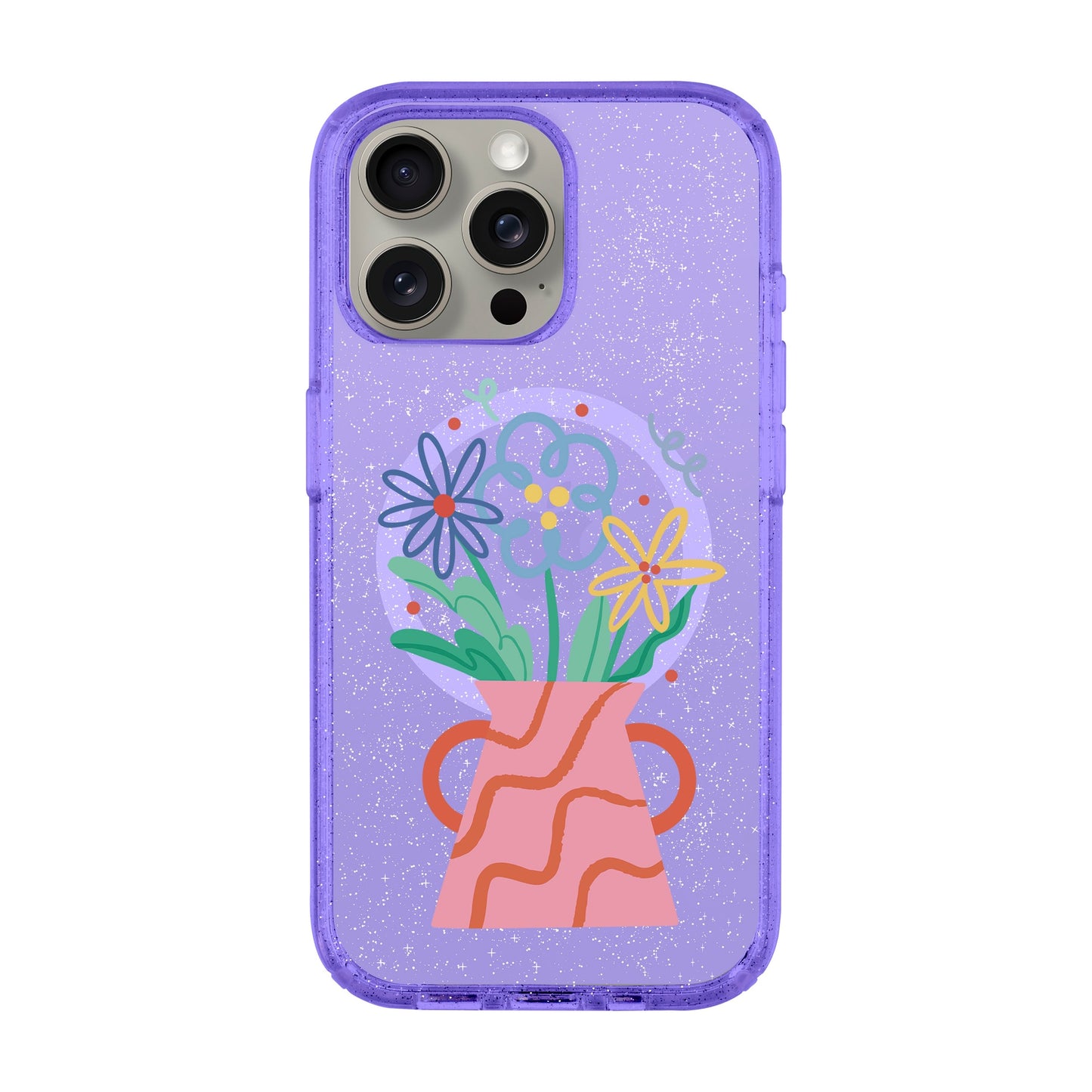 PINK VASE-iPhone 15 Pro Max Shiny Kılıf MagSafe Özellikli