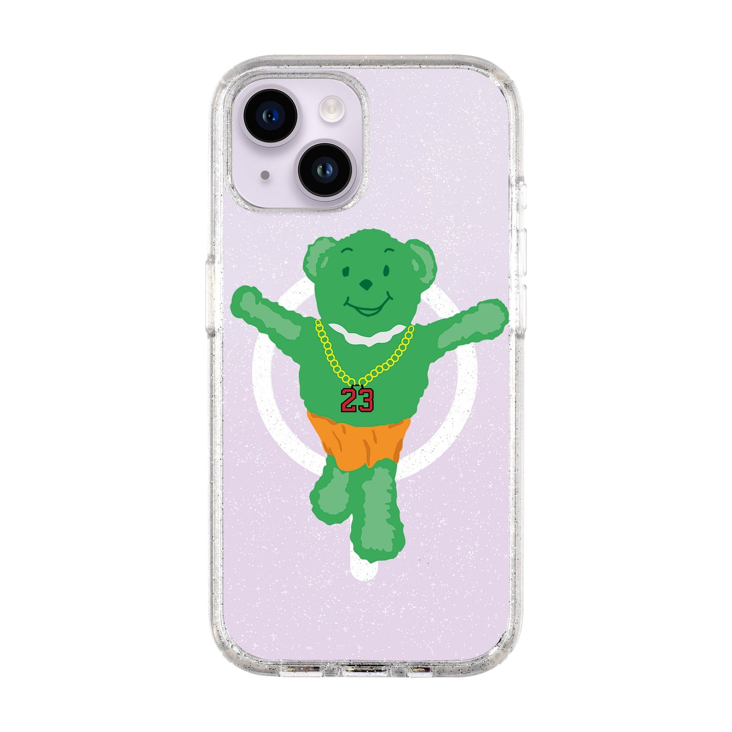GREEN BEAR-iPhone 14 Shiny Kılıf MagSafe Özellikli