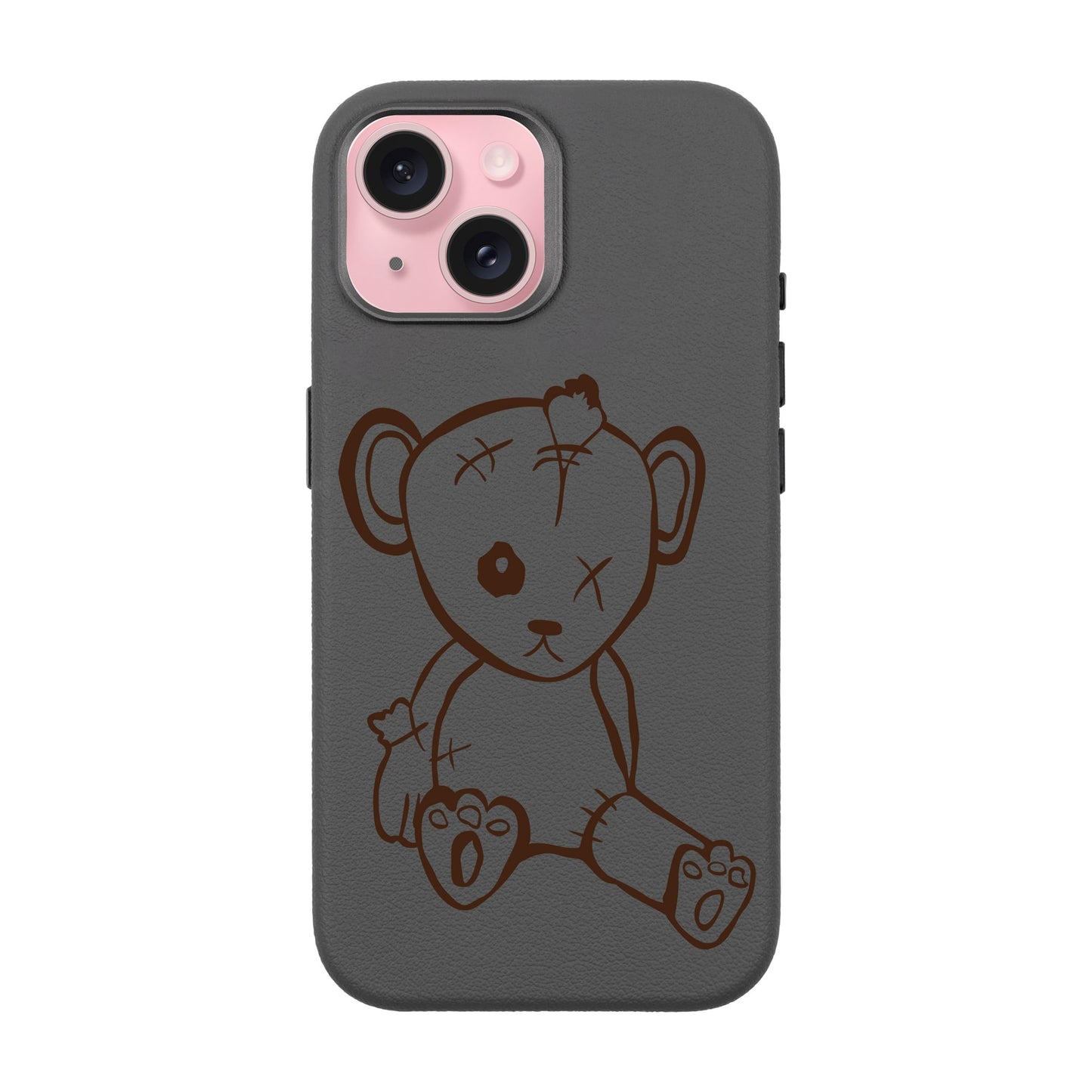 BABY BEAR-iPhone 15 Leather Premium Kılıf MagSafe Özellikli