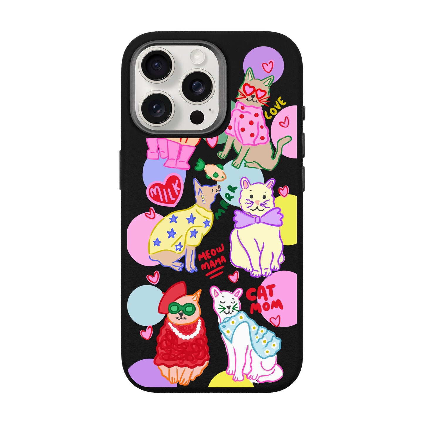 CAT MOM-iPhone 15 Pro Max Leather Premium Kılıf MagSafe Özellikli