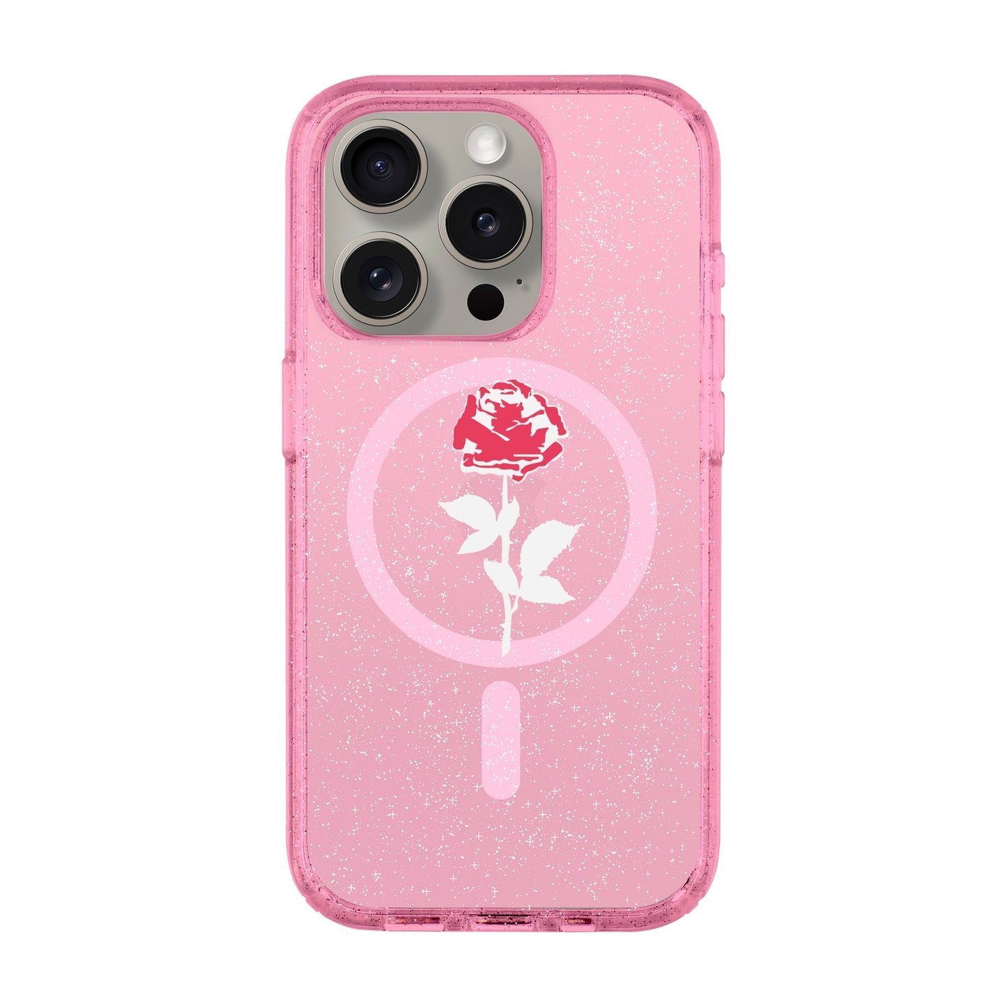 NATUREL ROSE-iPhone 15 Pro Shiny Kılıf MagSafe Özellikli