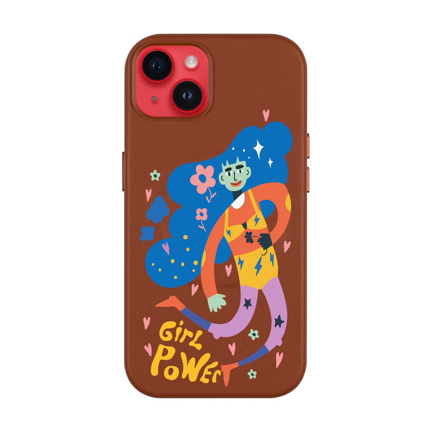 GIRL POWER-iPhone 14 Plus Leather Kılıf MagSafe Özellikli