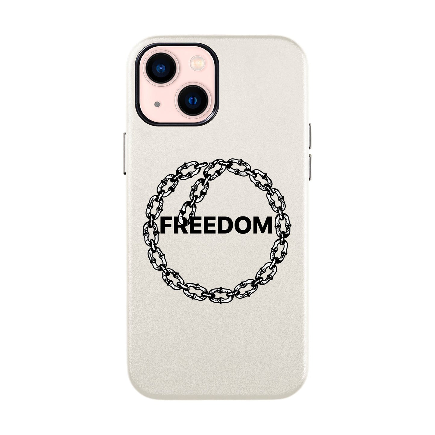 FREEDOM-iPhone 14 Leather Kılıf