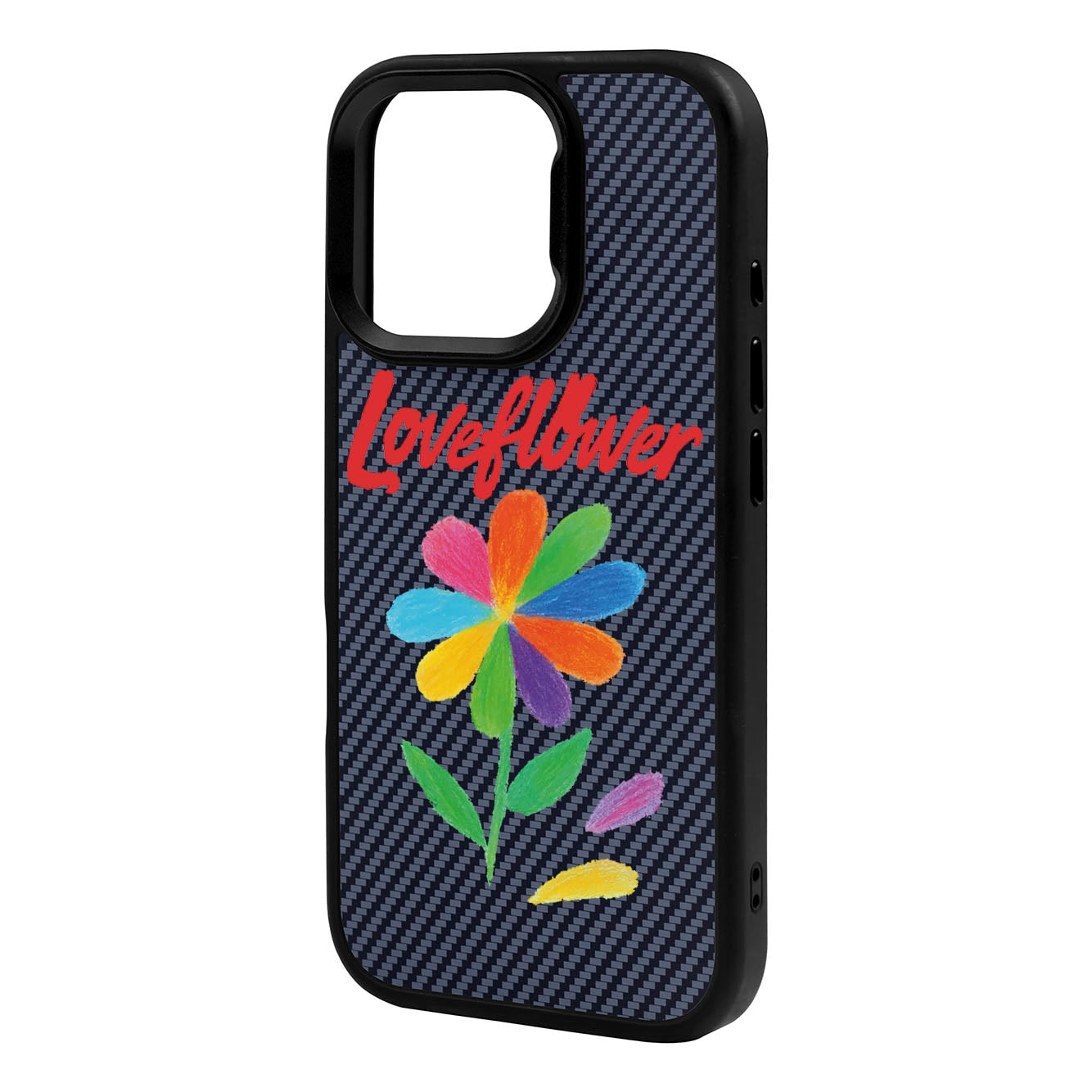 LOVE FLOWER-iPhone 16 Pro Plaid Kılıf MagSafe Özellikli