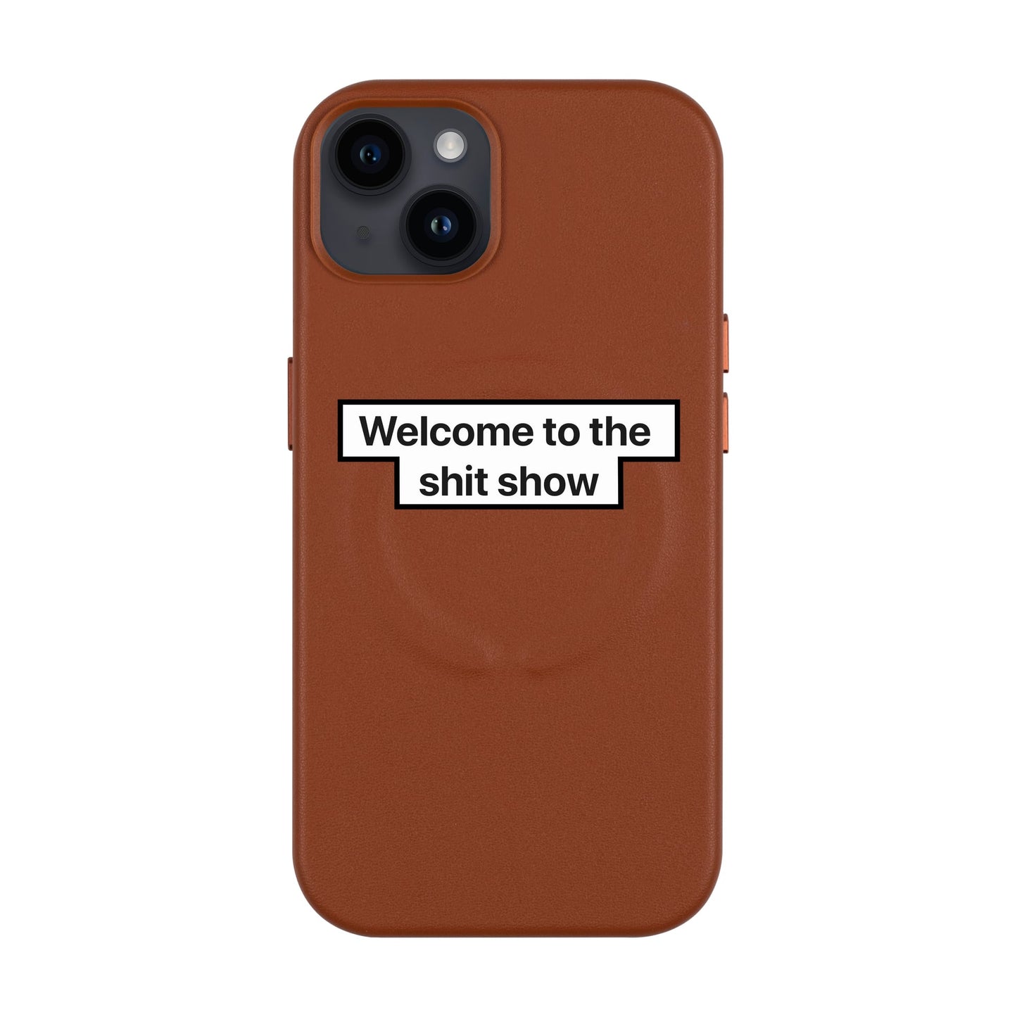 WELCOME-iPhone 14 Plus Leather Kılıf MagSafe Özellikli