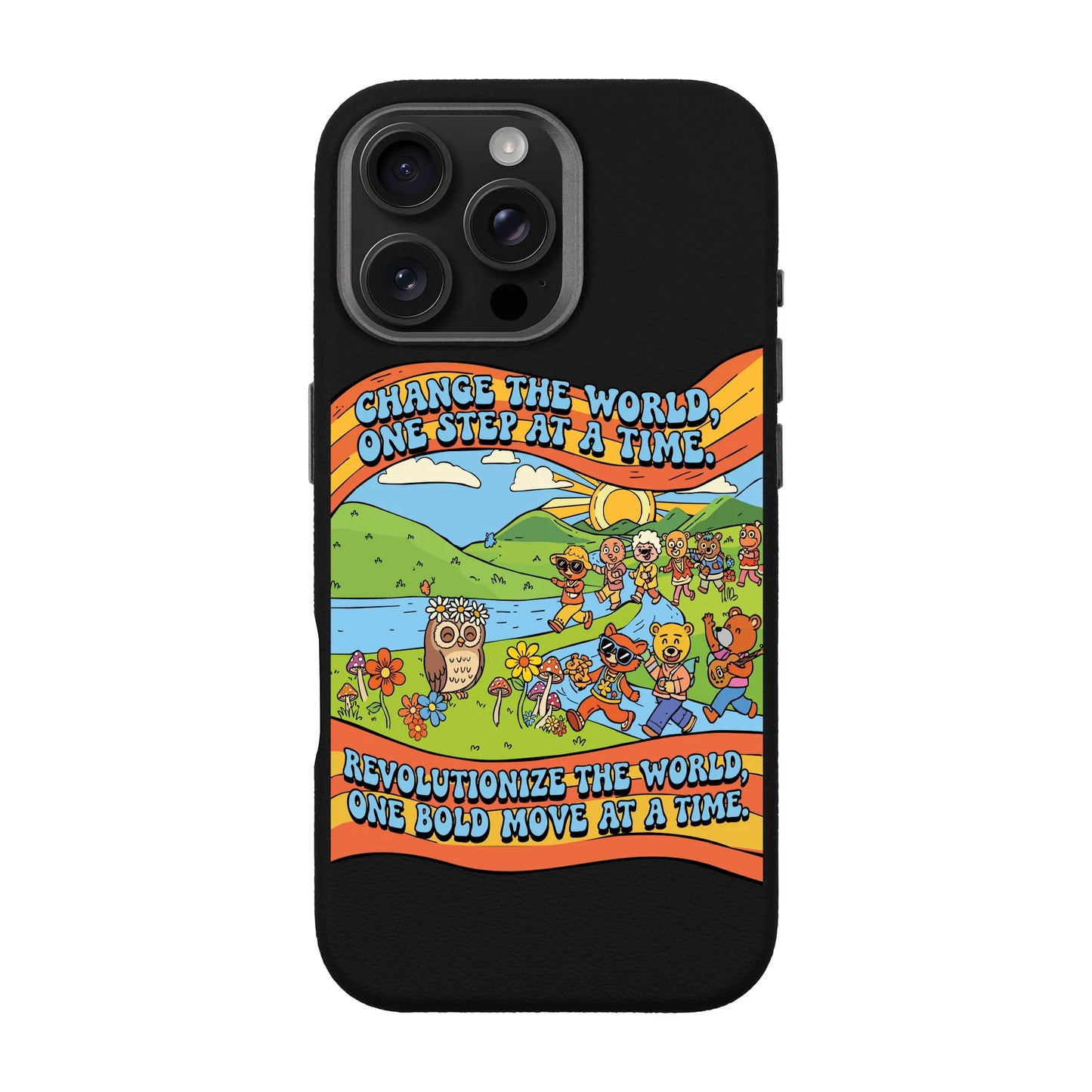 CHANGE THE WORLD-iPhone 16 Pro Max Leather Premium Kılıf MagSafe Özellikli