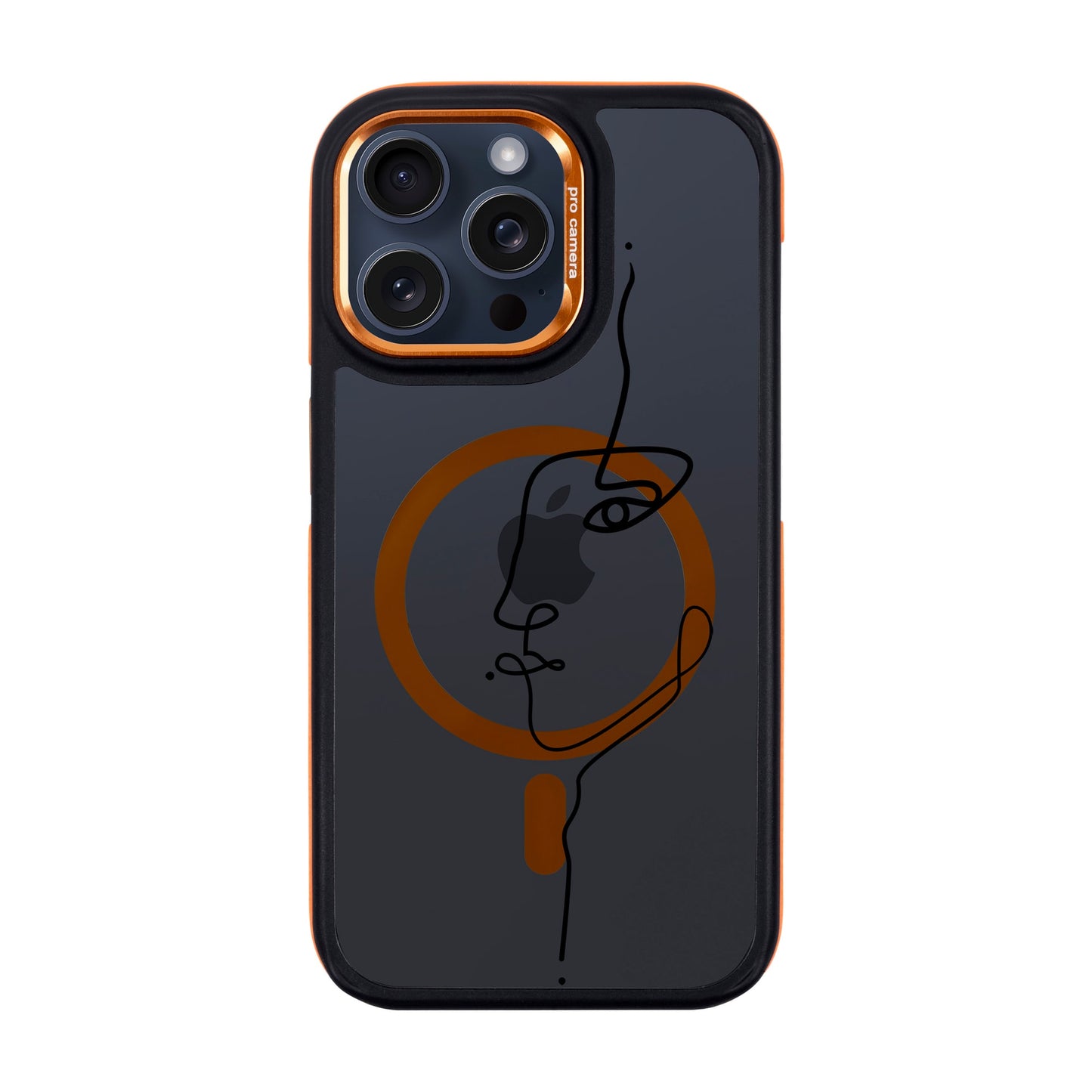FACE-iPhone 15 Pro Max Dark Kılıf MagSafe Özellikli