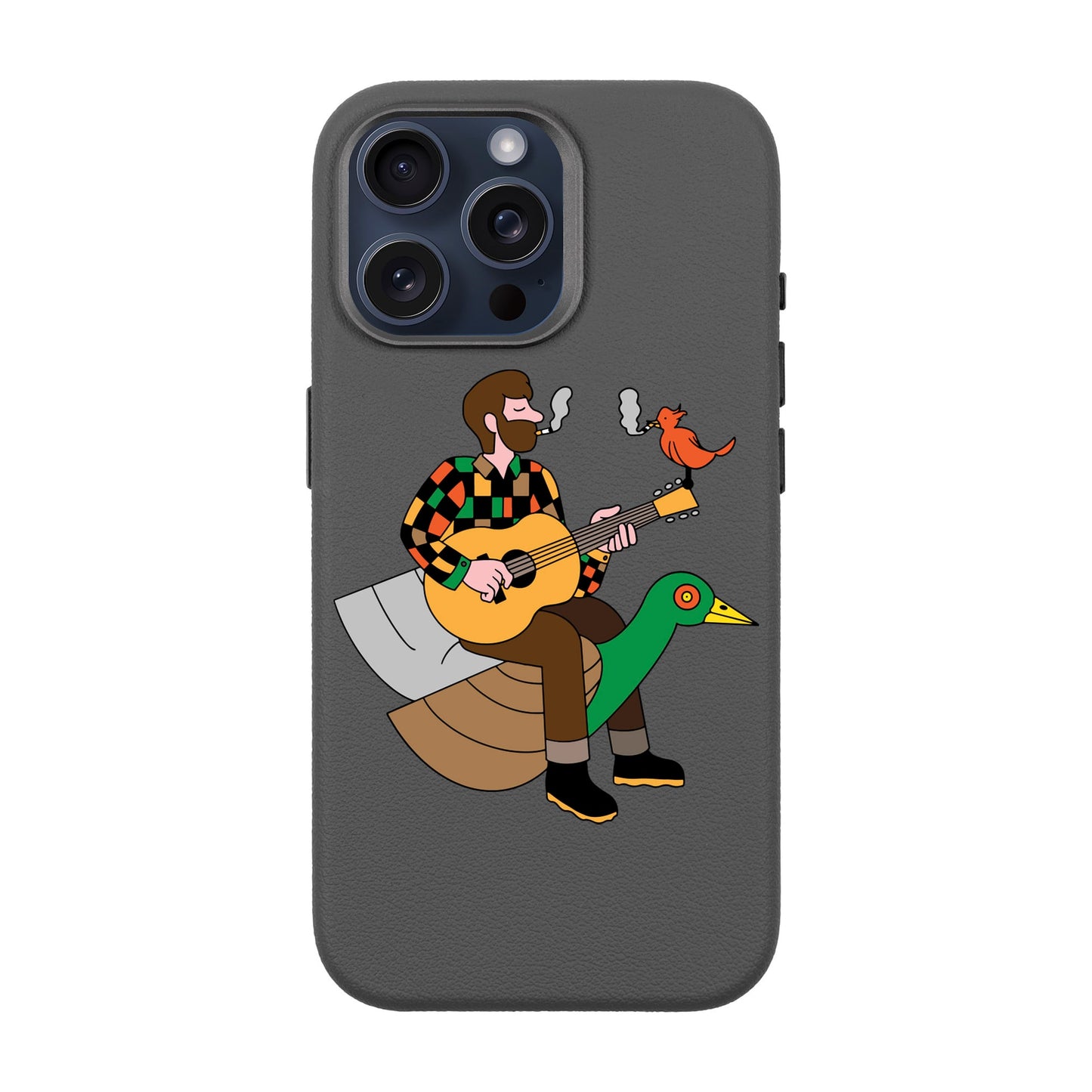 BIRDS OF A FEATHER-iPhone 15 Pro Max Leather Premium Kılıf MagSafe Özellikli