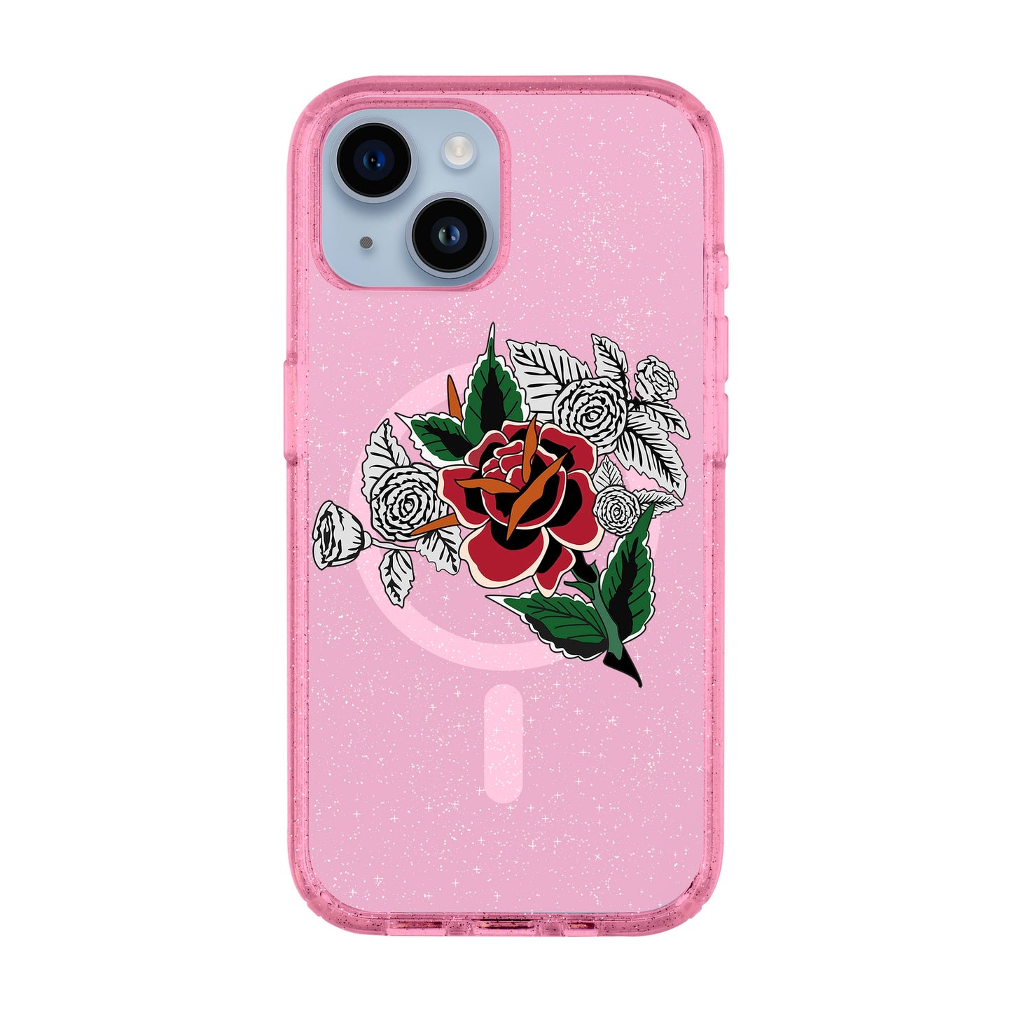 DRY ROSE-iPhone 14 Shiny Kılıf MagSafe Özellikli
