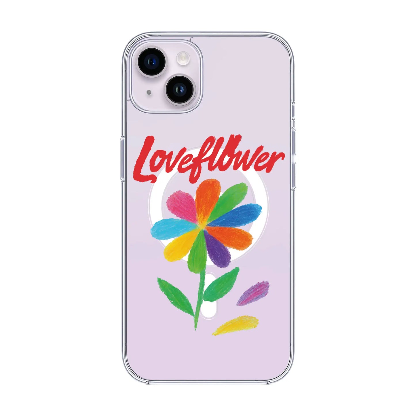 LOVE FLOWER-iPhone 14 Plus Solid Kılıf MagSafe Özellikli
