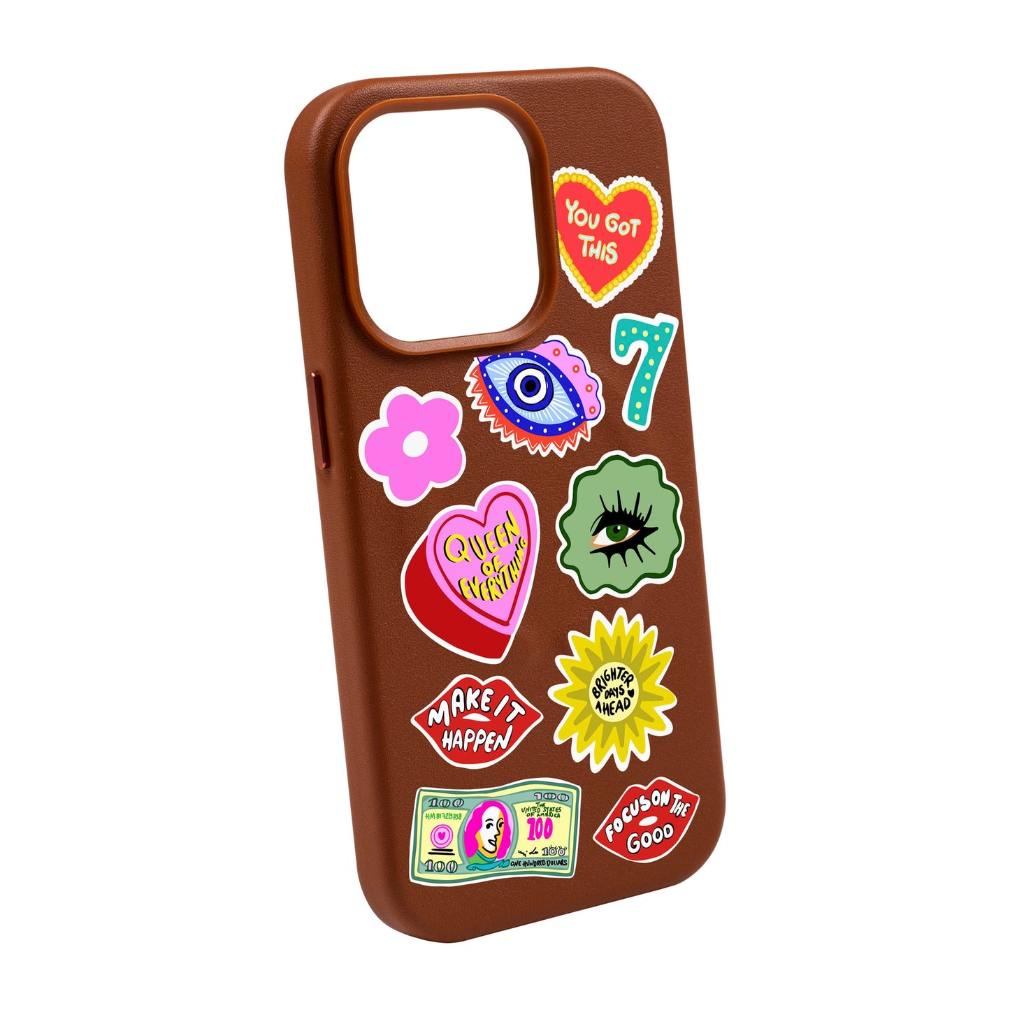 HM STICKERS-iPhone 14 Pro Max Leather Kılıf MagSafe Özellikli