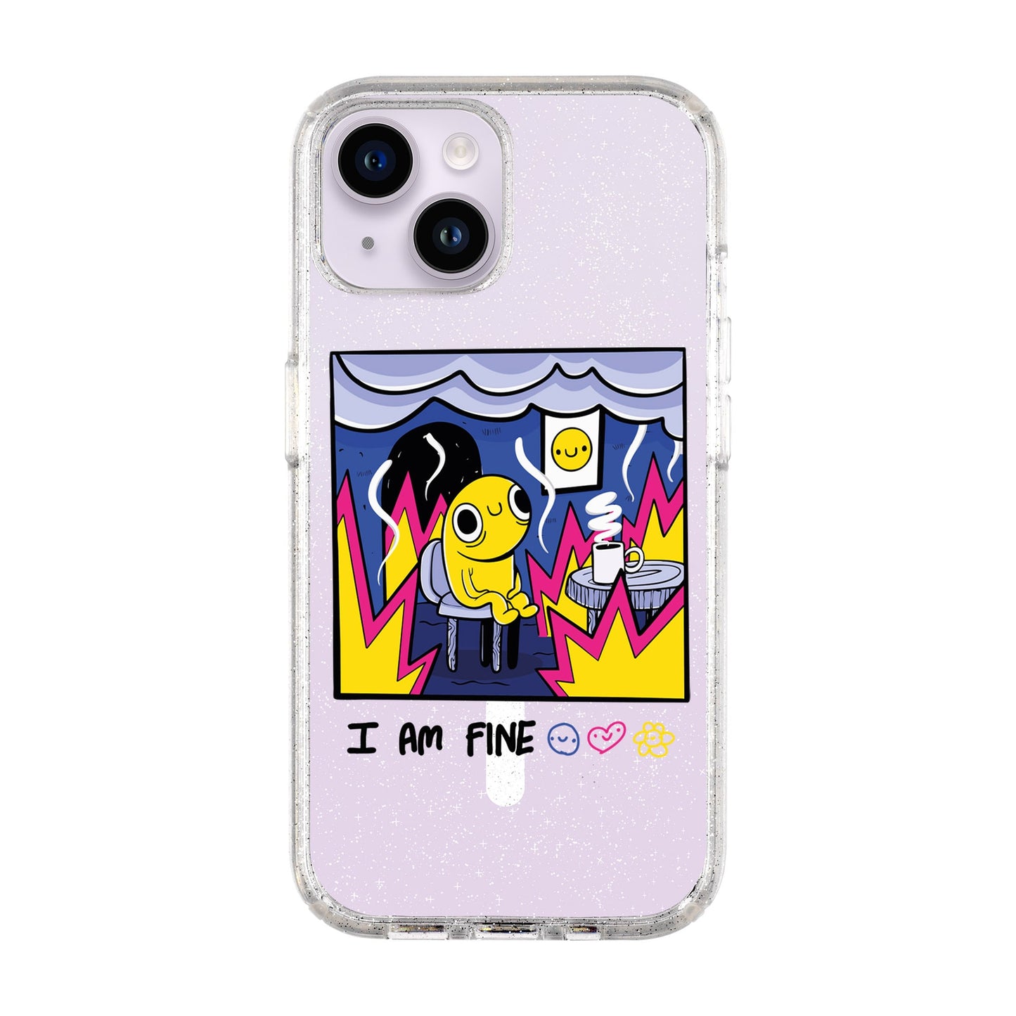 I AM FINE-iPhone 14 Shiny Kılıf MagSafe Özellikli