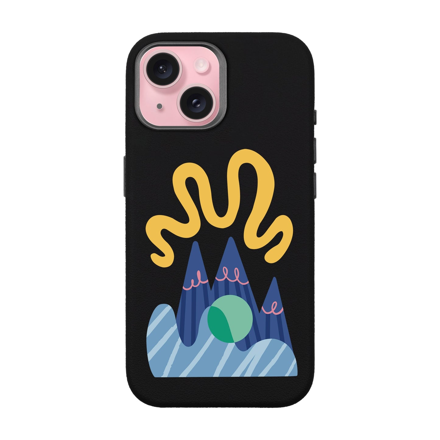 MOUNTAIN-iPhone 15 Leather Premium Kılıf MagSafe Özellikli