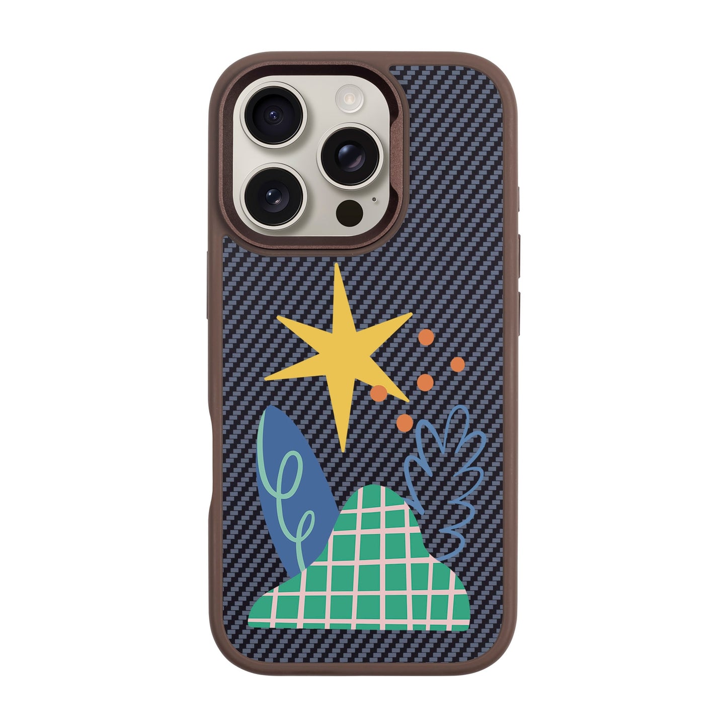 LITTLE NATURE-iPhone 16 Pro Plaid Kılıf MagSafe Özellikli