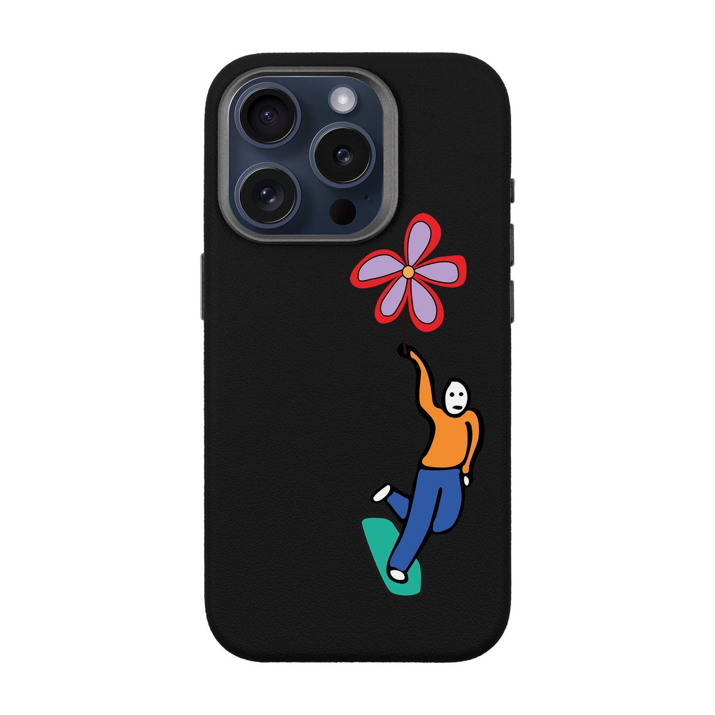 SKATEBOARDER-iPhone 15 Pro Leather Premium Kılıf MagSafe Özellikli