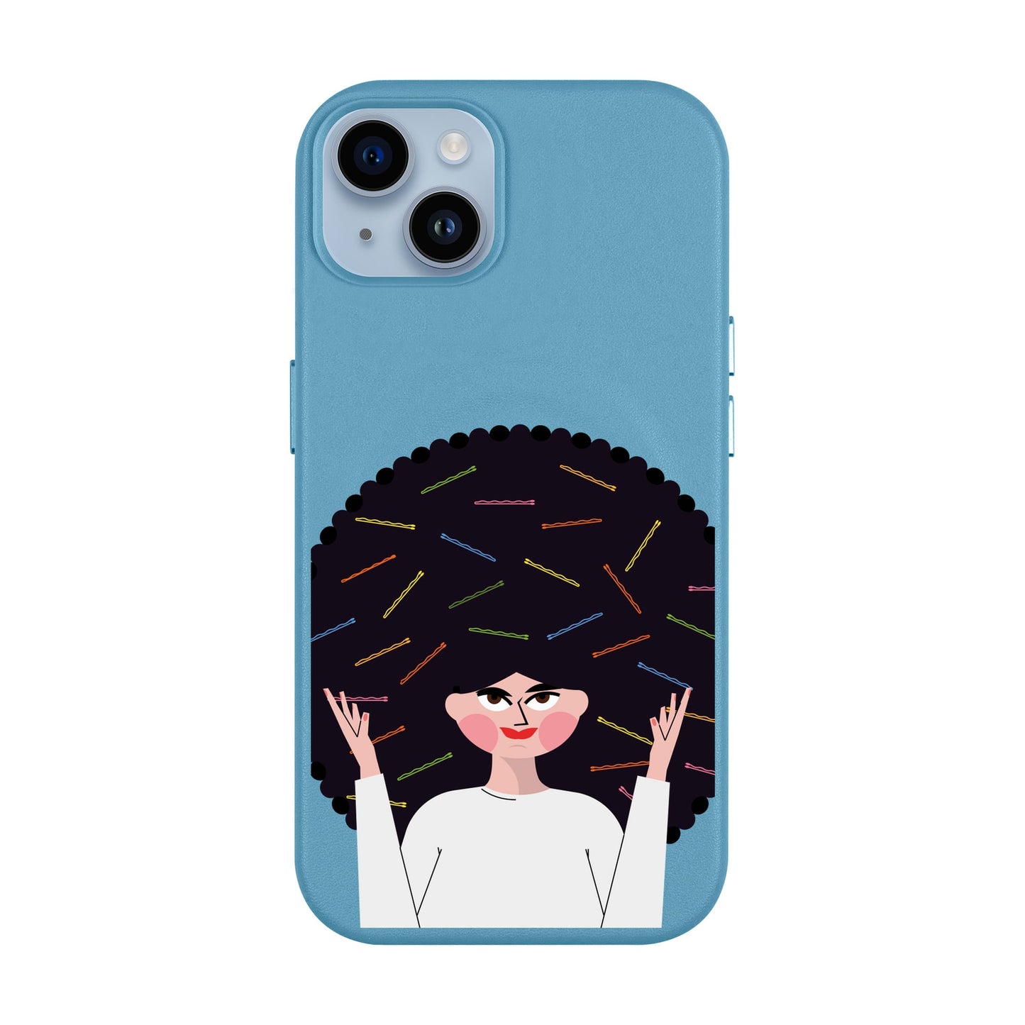 TANGLES OF HAPPINESS-iPhone 14 Plus Leather Kılıf MagSafe Özellikli