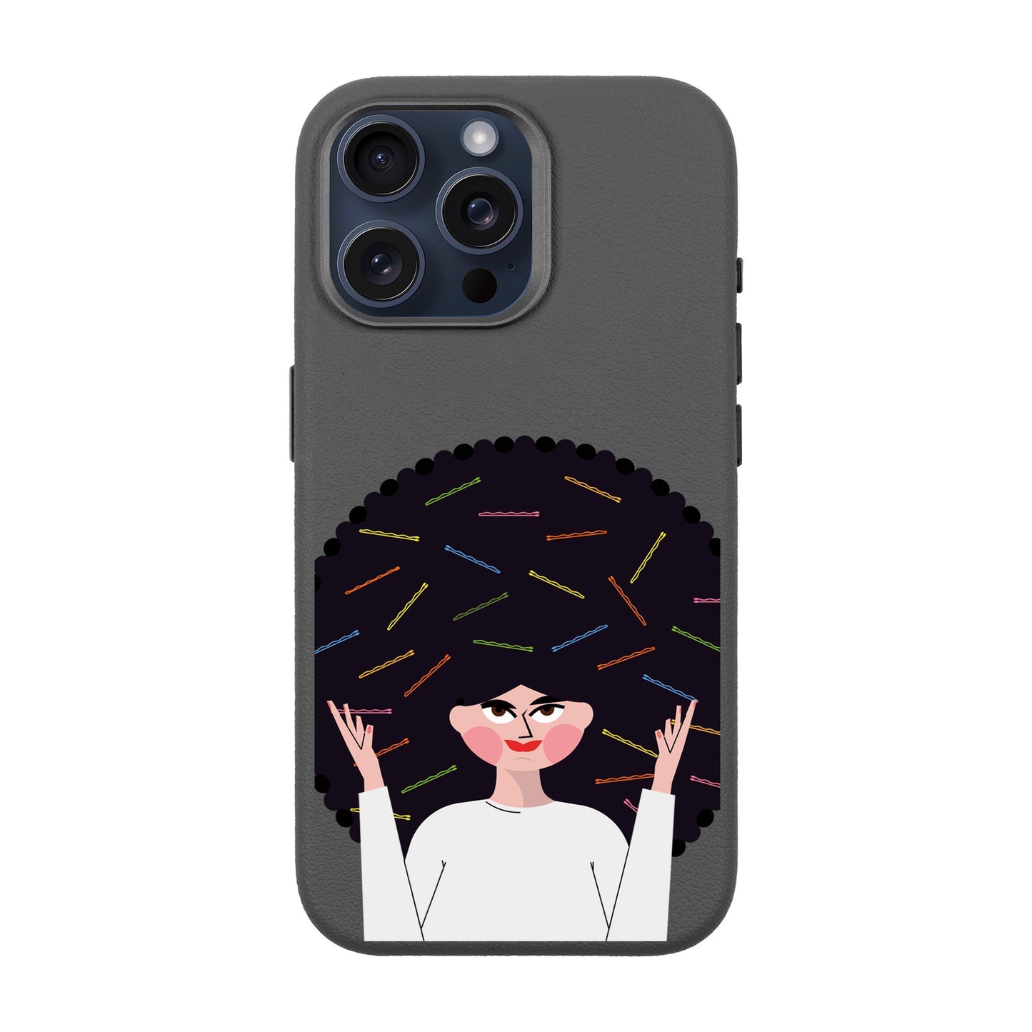 TANGLES OF HAPPINESS-iPhone 15 Pro Max Leather Premium Kılıf MagSafe Özellikli