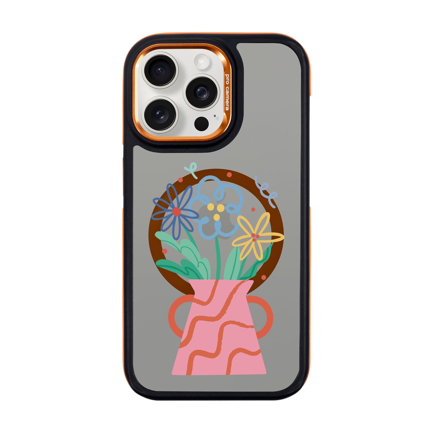 PINK VASE-iPhone 15 Pro Max Dark Kılıf MagSafe Özellikli