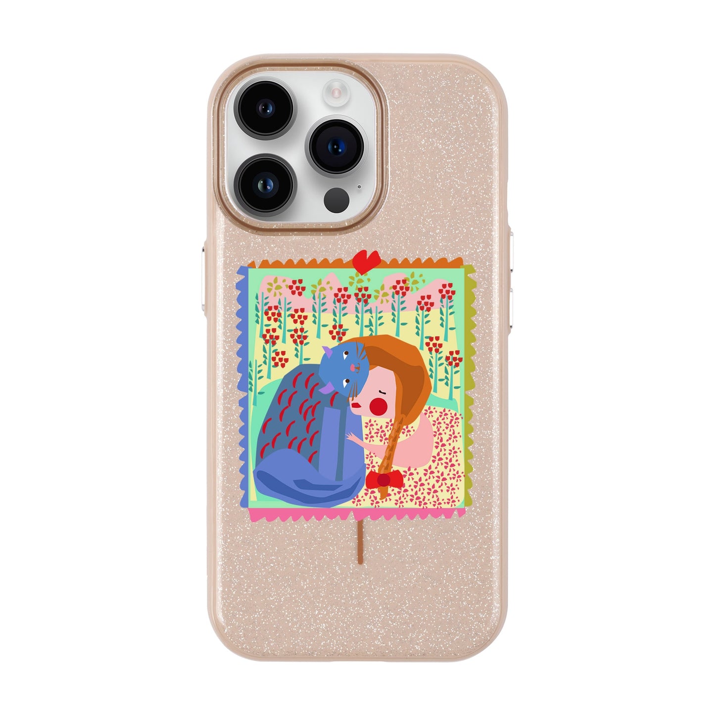 KEDİ POSTA PULU-iPhone 14 Pro Max Radiant Kılıf MagSafe Özellikli