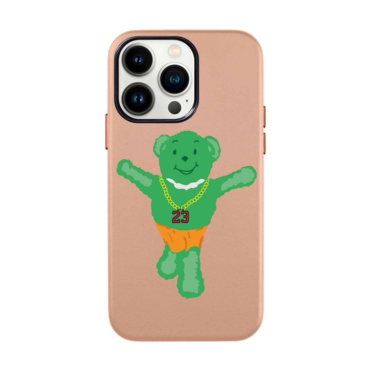 GREEN BEAR-iPhone 13 Pro Leather Kılıf