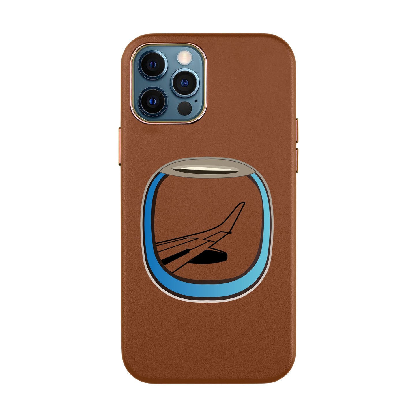 AIRCRAFT WINDOW-iPhone 12 Pro Max Leather Kılıf