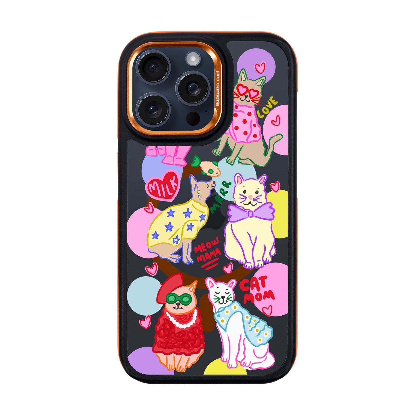 CAT MOM-iPhone 15 Pro Max Dark Kılıf MagSafe Özellikli
