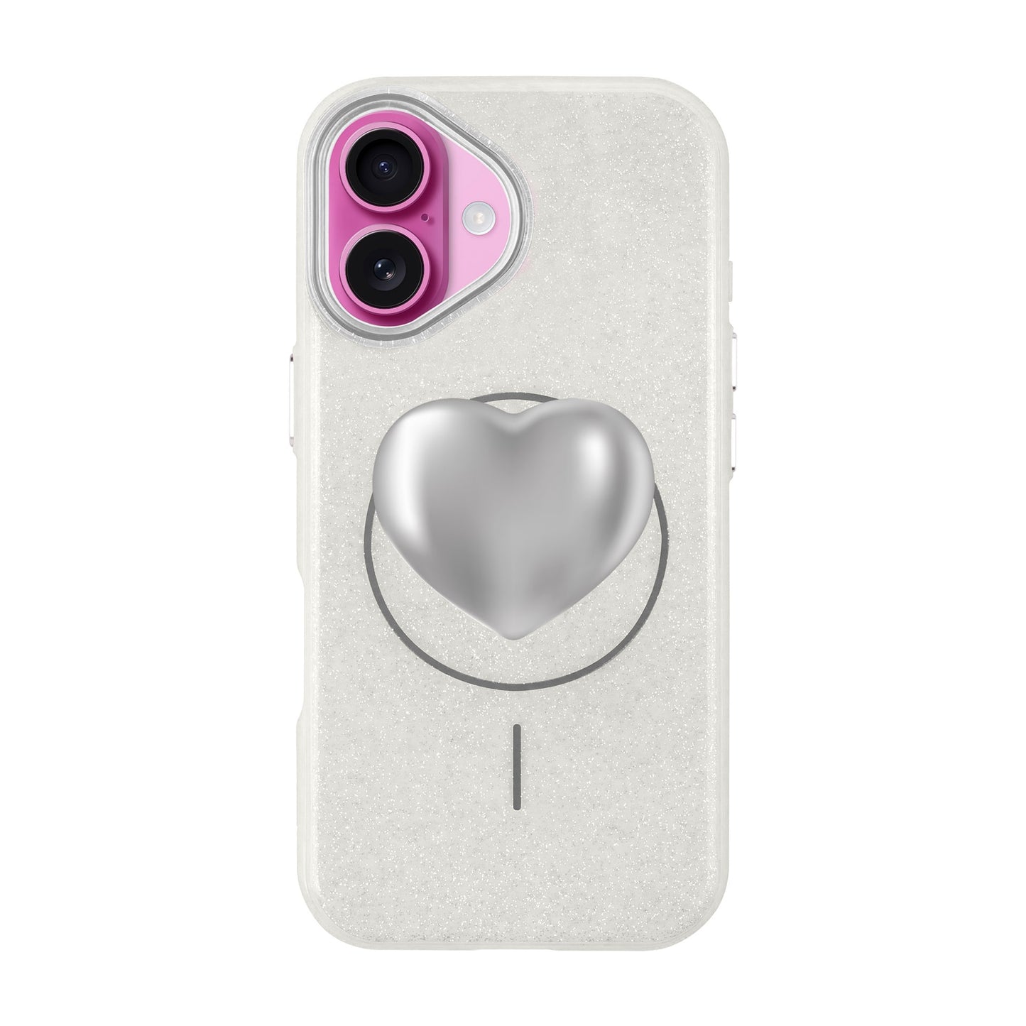SILVER HEART-iPhone 16 Plus Radiant Kılıf MagSafe Özellikli