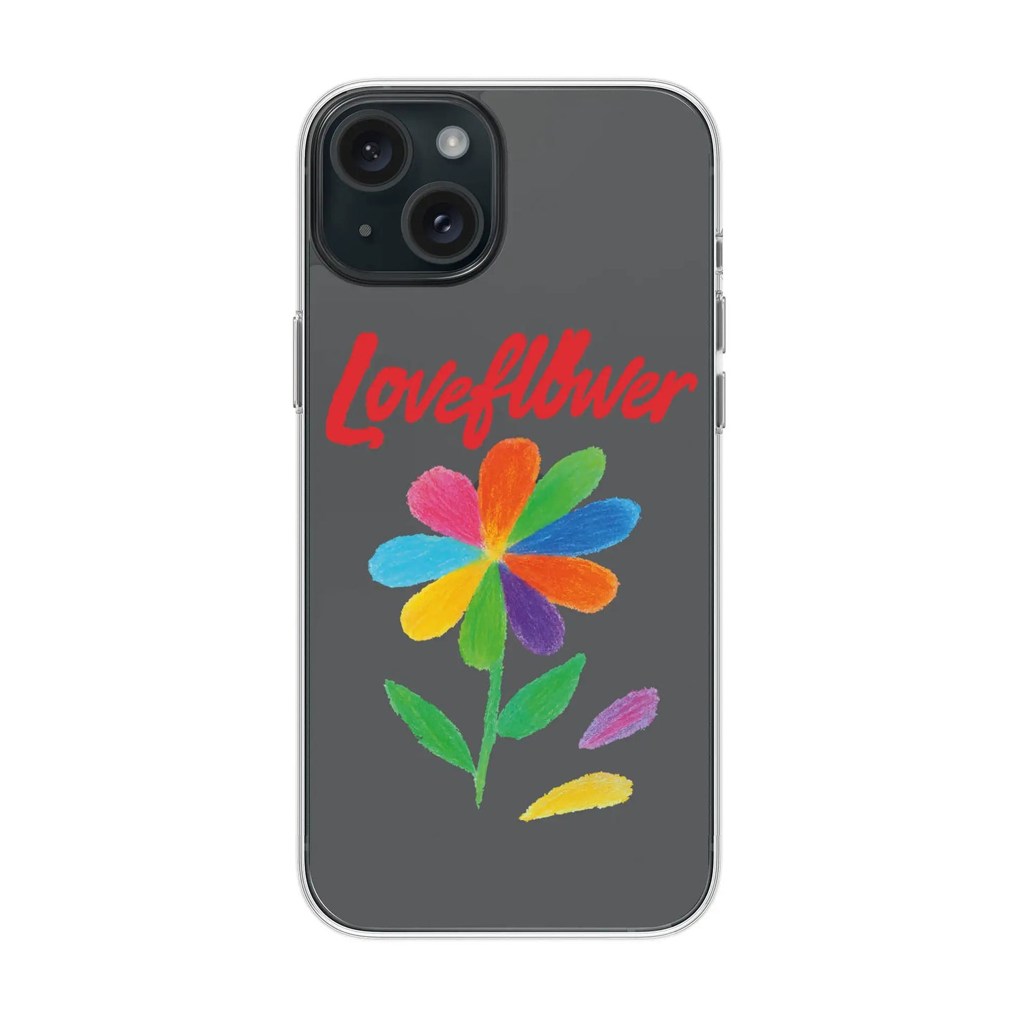 LOVE FLOWER-iPhone 15 Plus Solid Kılıf