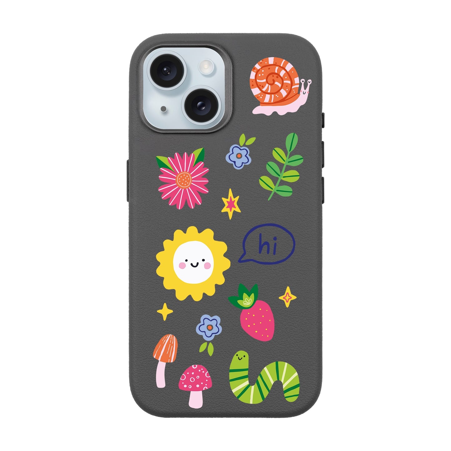 HELLO NATURE-iPhone 15 Leather Premium Kılıf MagSafe Özellikli