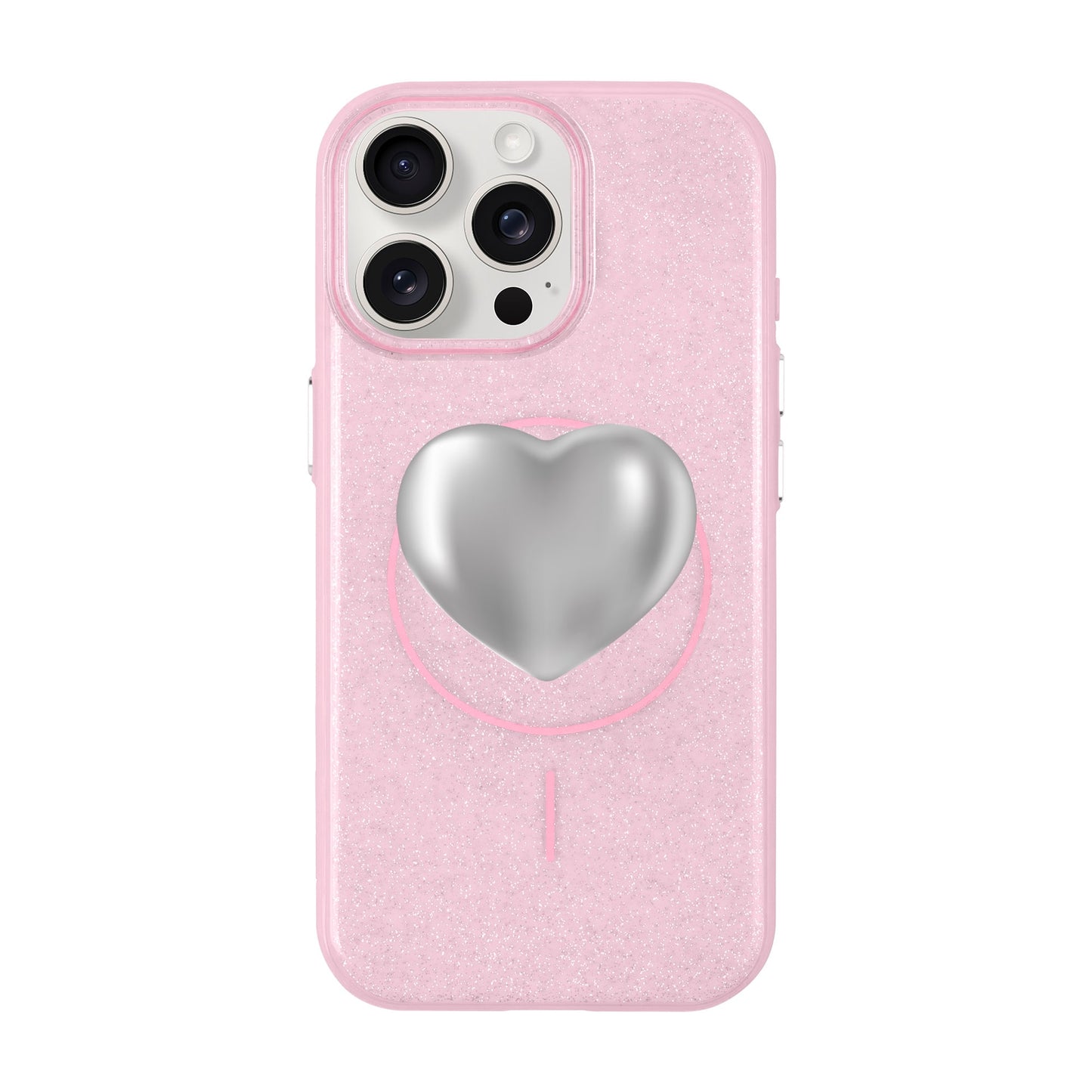 SILVER HEART-iPhone 15 Pro Max Radiant Kılıf MagSafe Özellikli