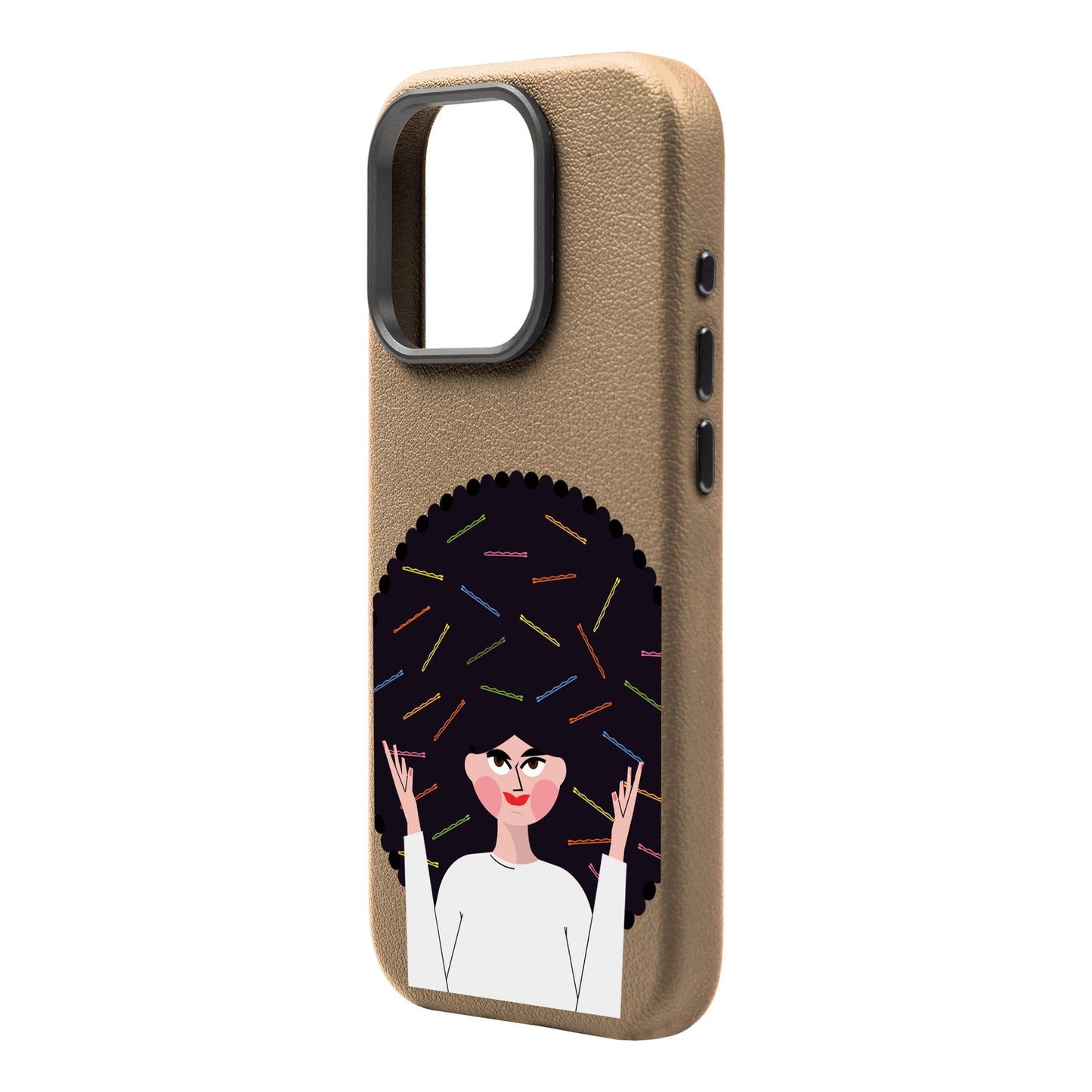 TANGLES OF HAPPINESS-iPhone 16 Pro Max Leather Premium Kılıf MagSafe Özellikli