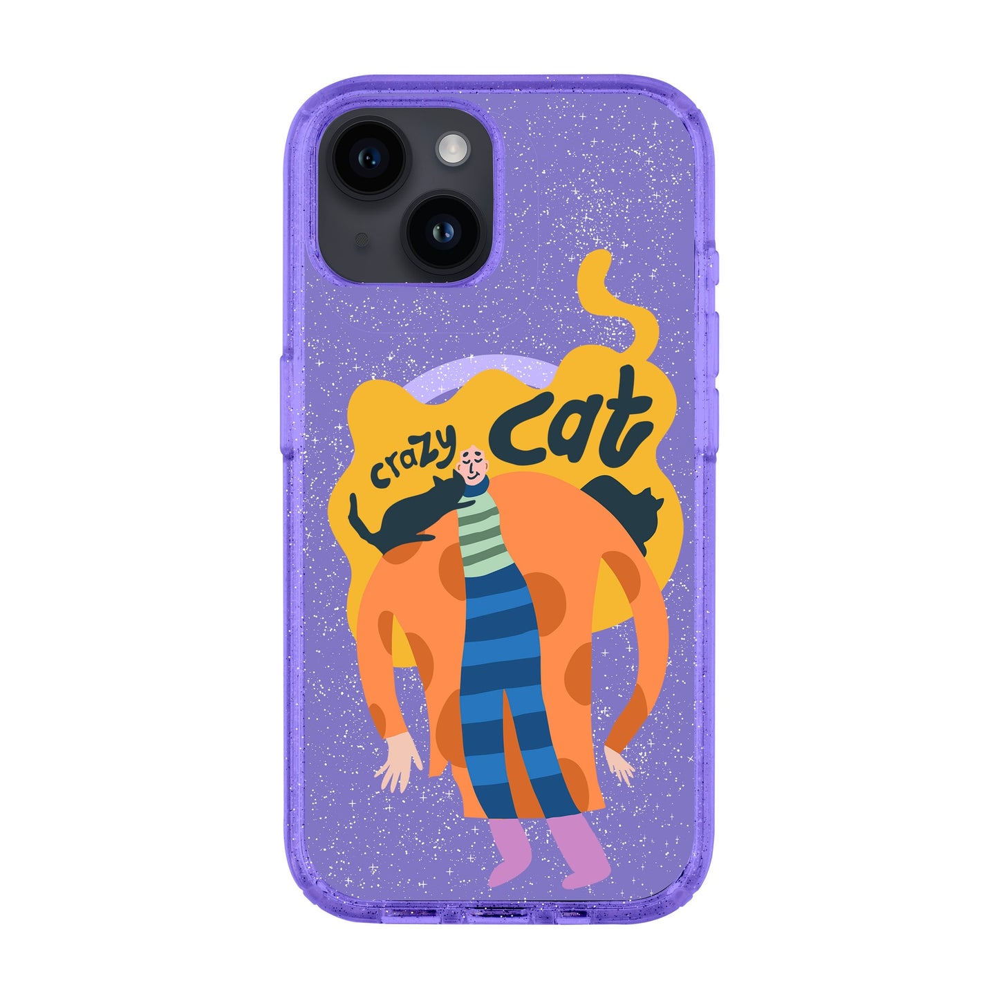 CRAZY CAT-iPhone 14 Shiny Kılıf MagSafe Özellikli