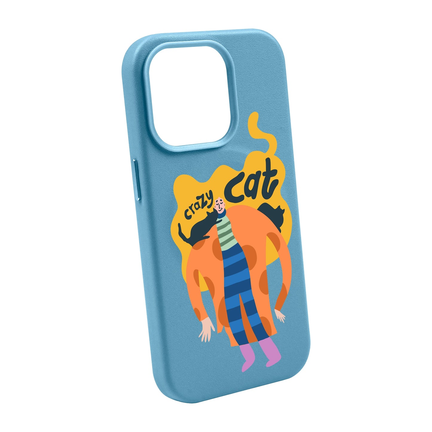 CRAZY CAT-iPhone 14 Plus Leather Kılıf MagSafe Özellikli