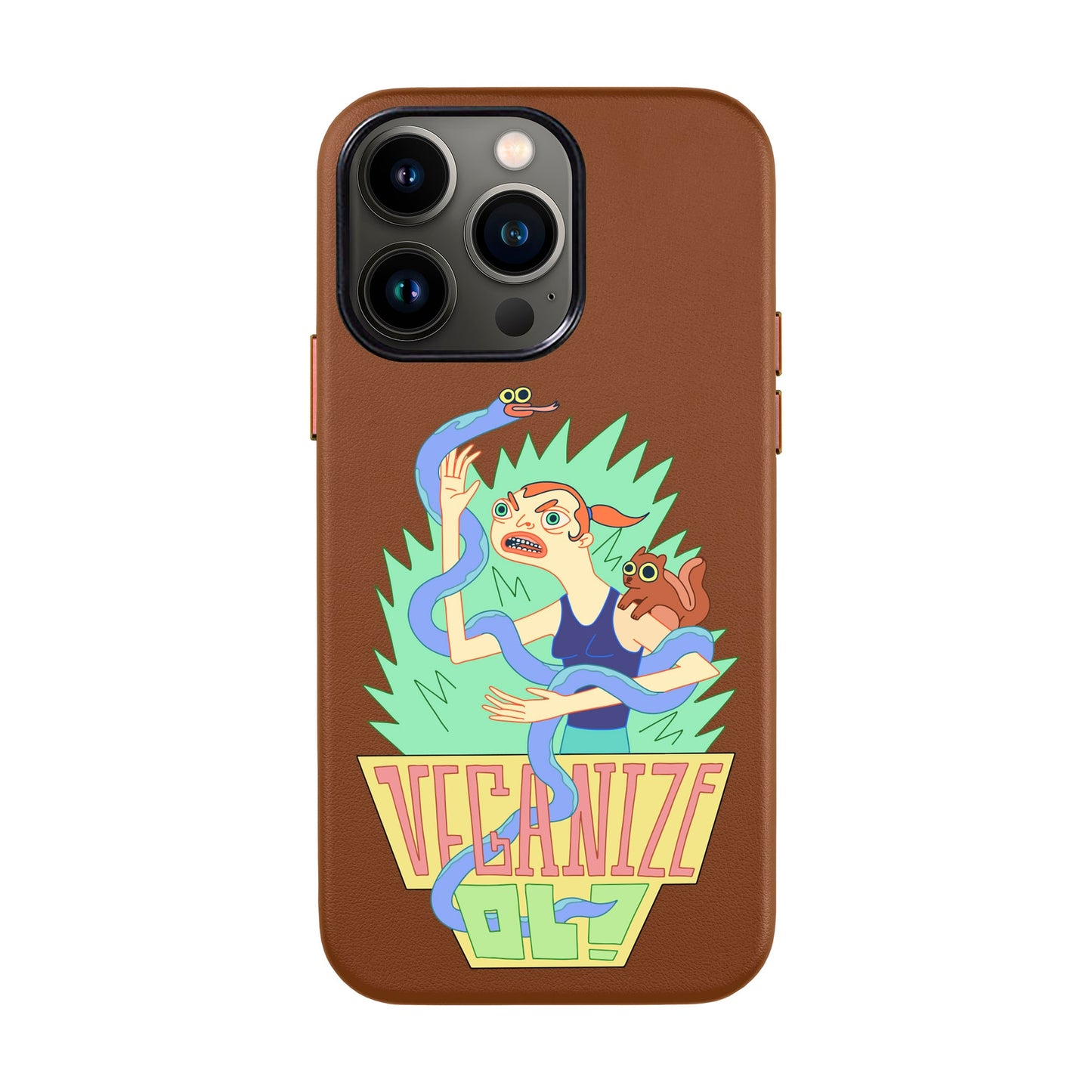 VEGANİZE-iPhone 13 Pro Max Leather Kılıf
