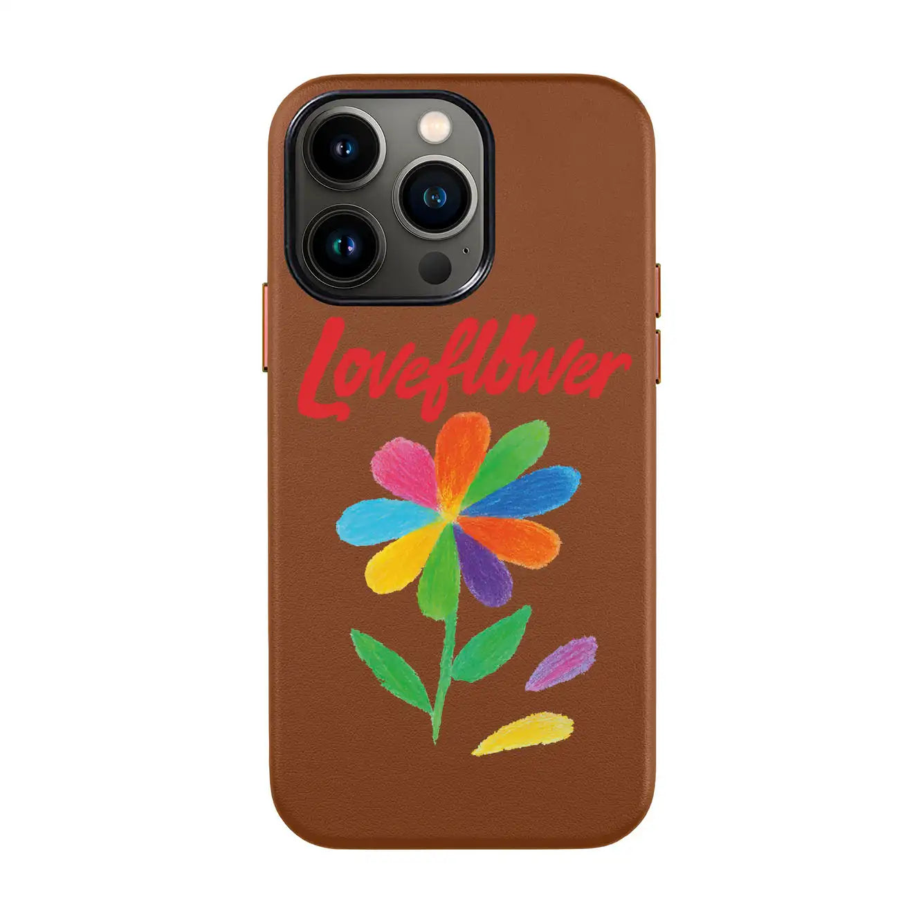 LOVE FLOWER-iPhone 14 Leather Kılıf