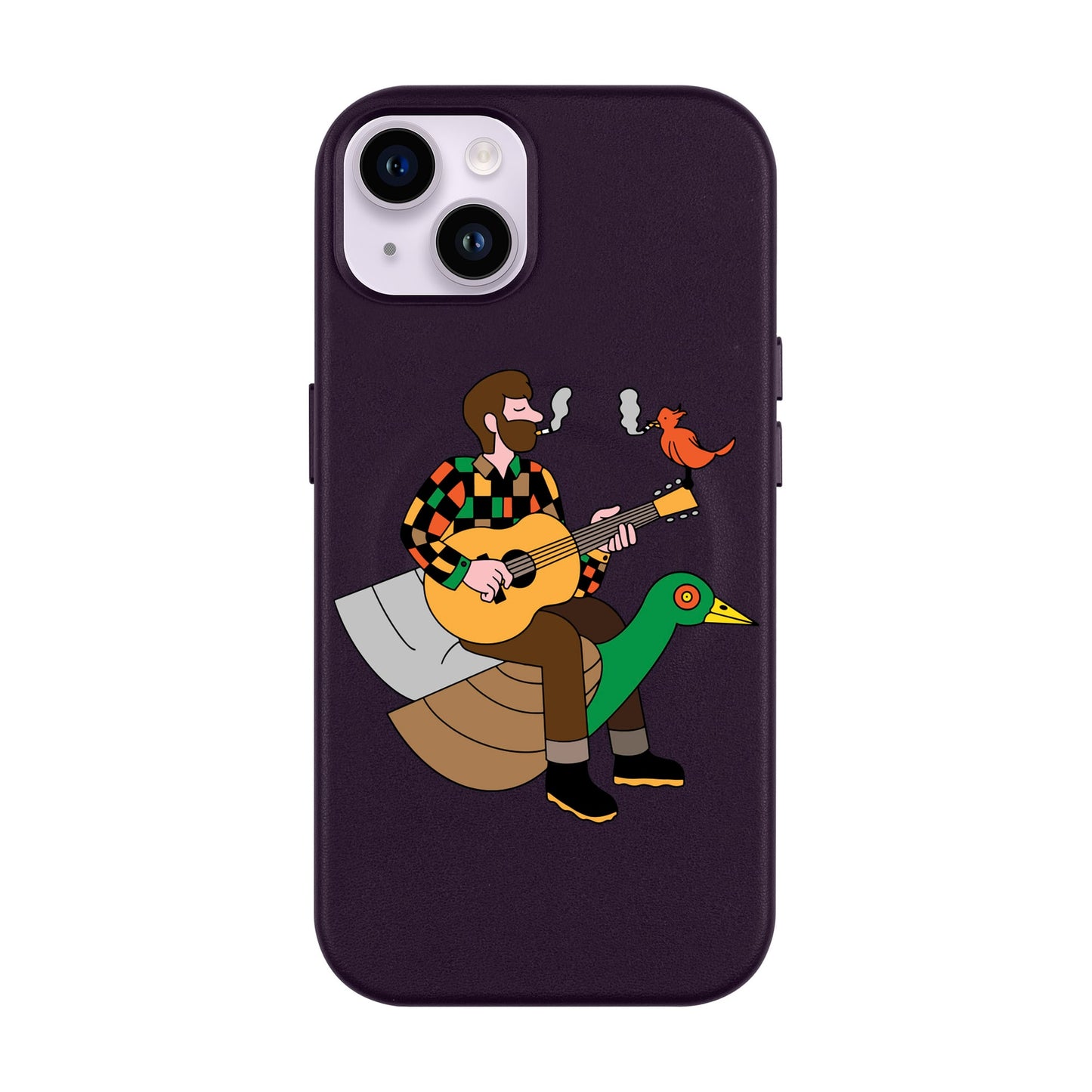 BIRDS OF A FEATHER-iPhone 14 Plus Leather Kılıf MagSafe Özellikli