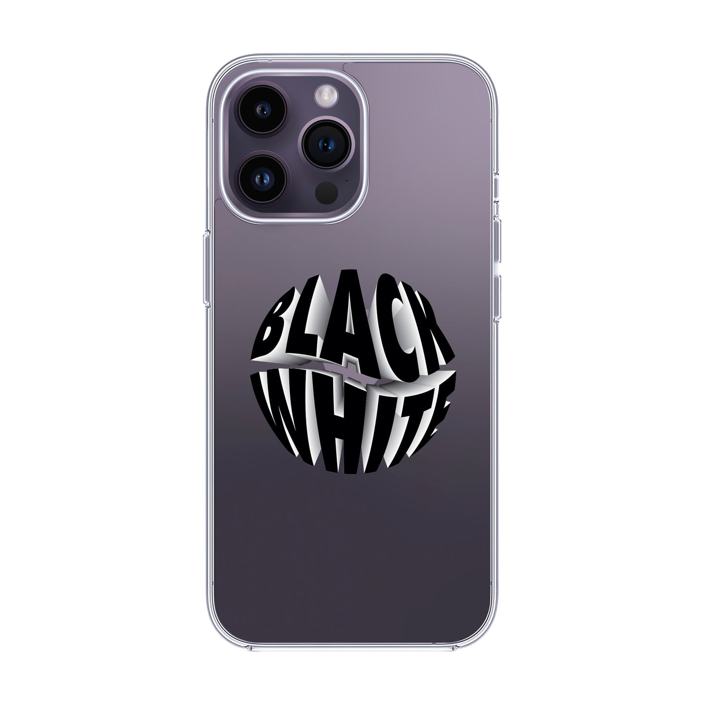 BLACK WHITE-iPhone 15 Pro Max Solid Kılıf