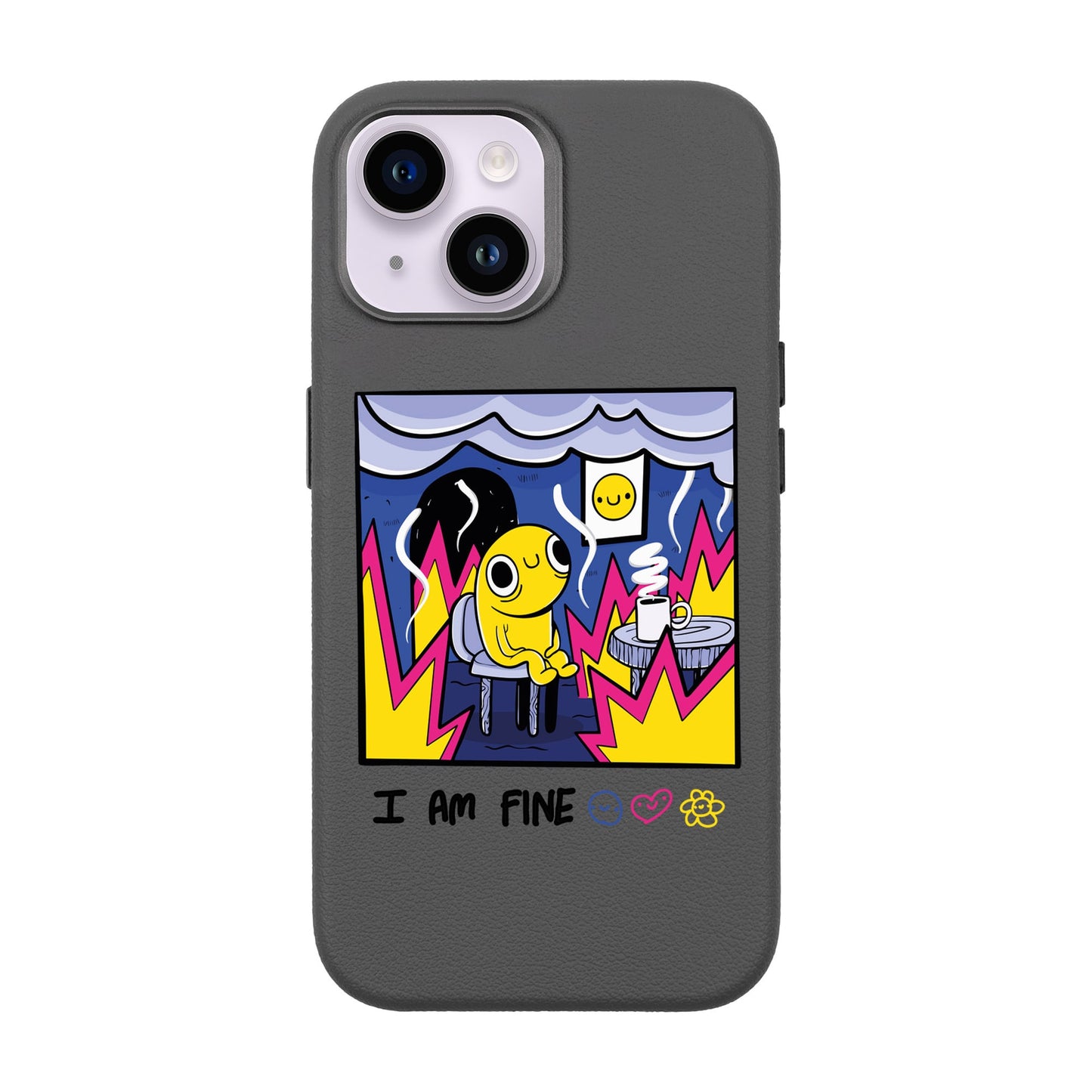 I AM FINE-iPhone 13 Leather Premium Kılıf MagSafe Özellikli
