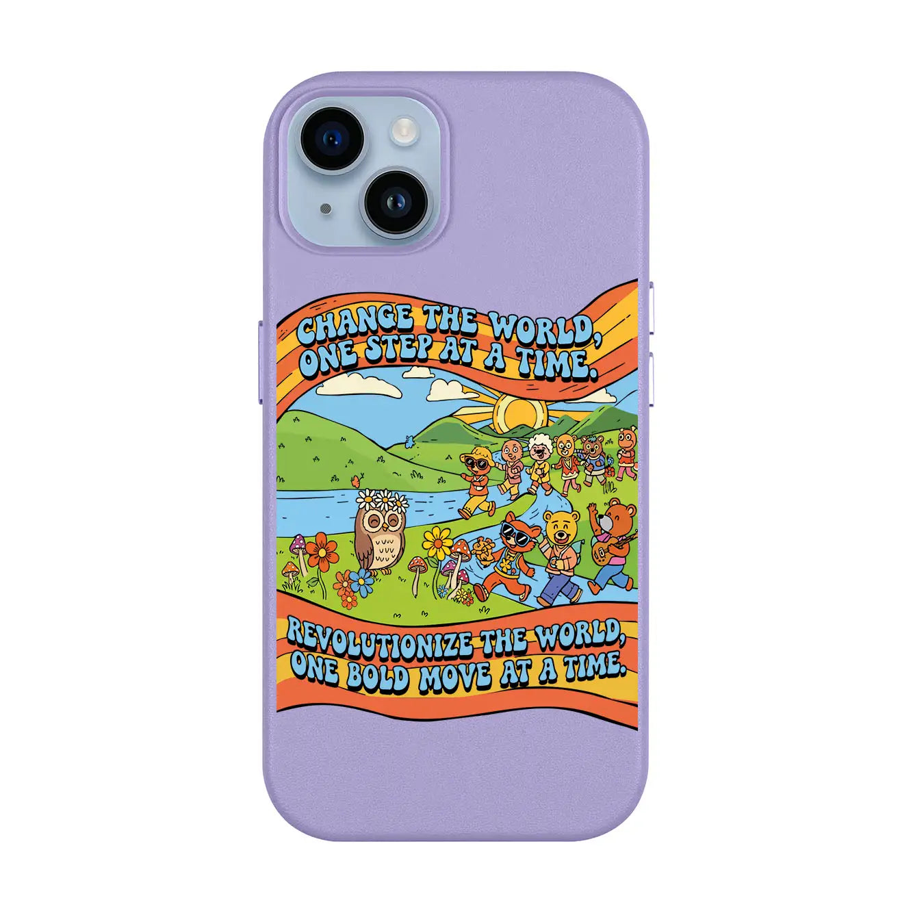 CHANGE THE WORLD-iPhone 14 Plus Leather Kılıf MagSafe Özellikli