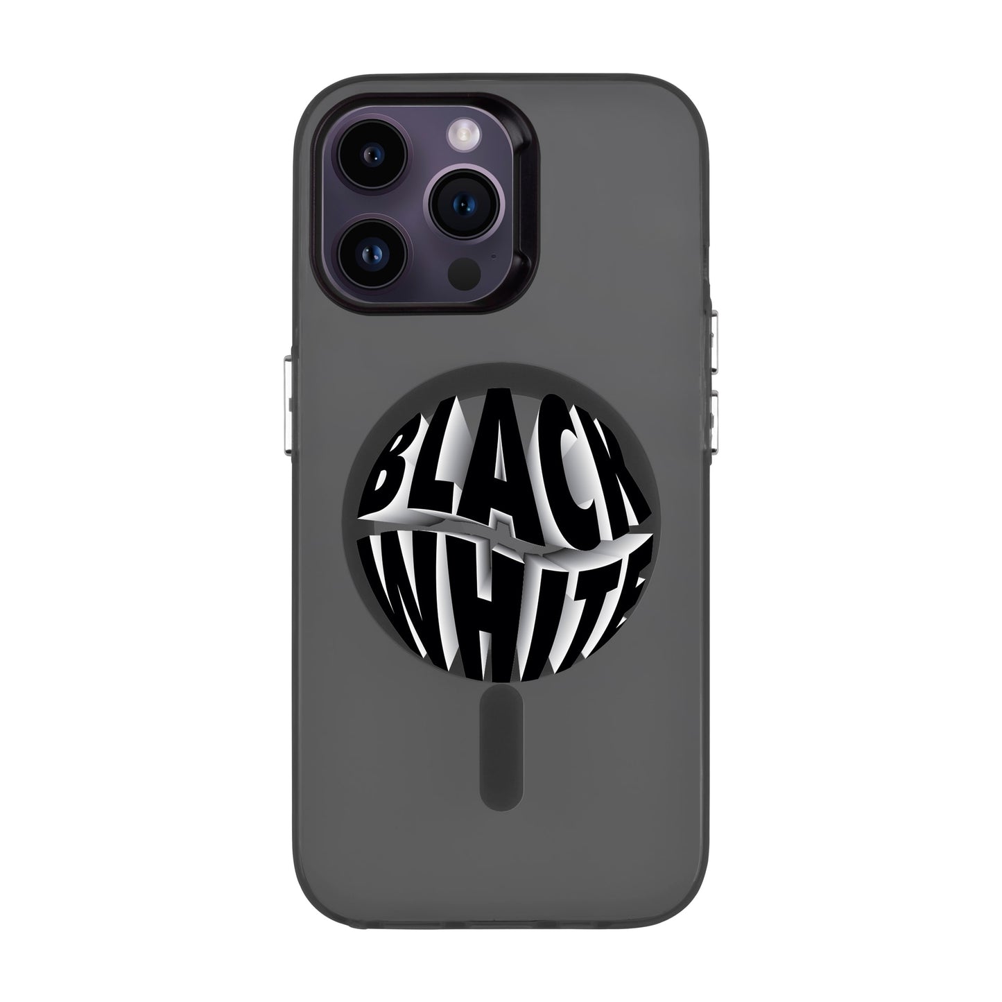 BLACK WHITE-iPhone 14 Pro Max Hold Kılıf MagSafe Özellikli