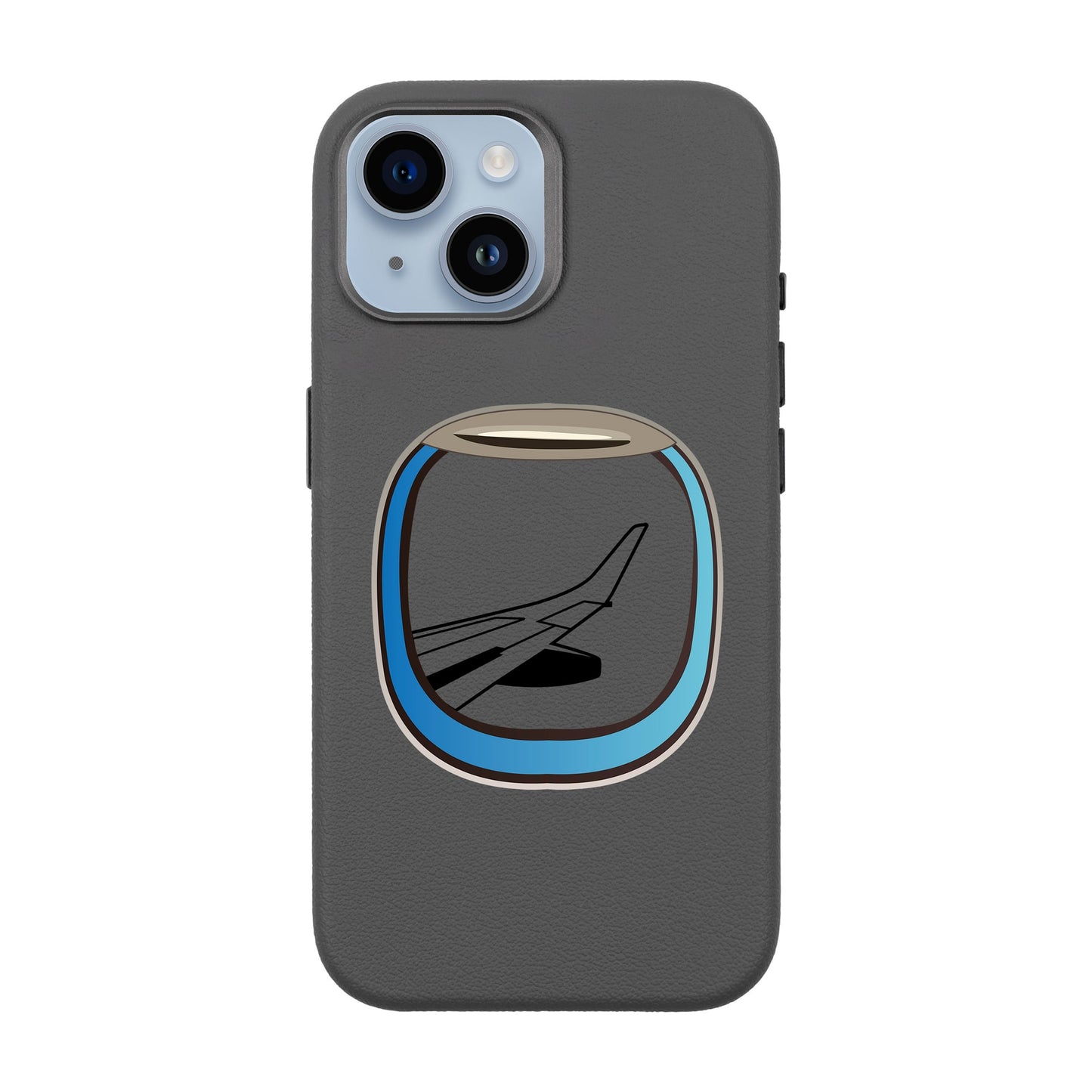AIRCRAFT WINDOW-iPhone 13 Leather Premium Kılıf MagSafe Özellikli