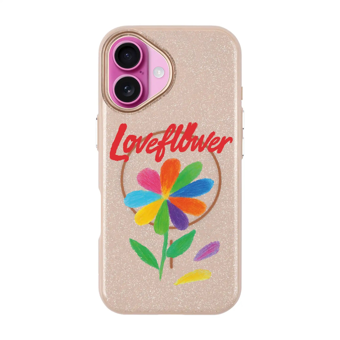 LOVE FLOWER-iPhone 16 Radiant Kılıf MagSafe Özellikli