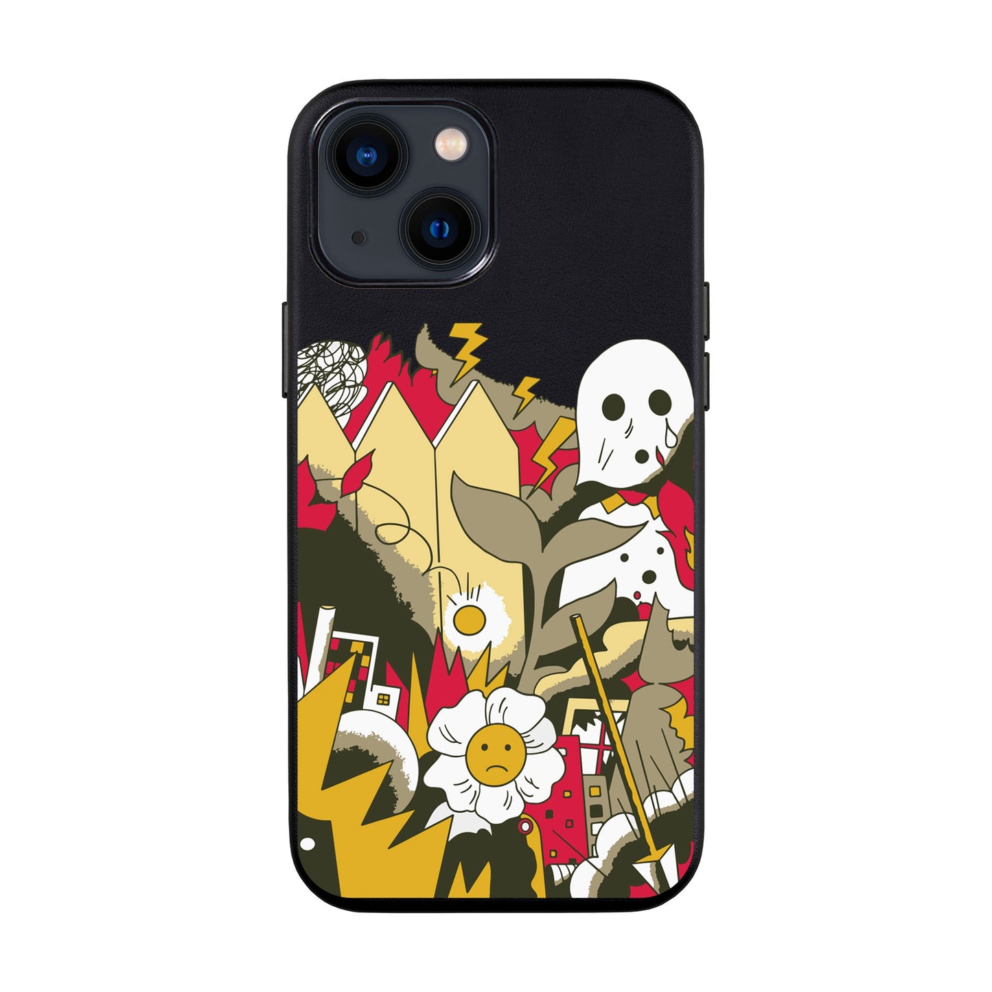 EVERYTHING IS BURNING-iPhone 14 Leather Kılıf