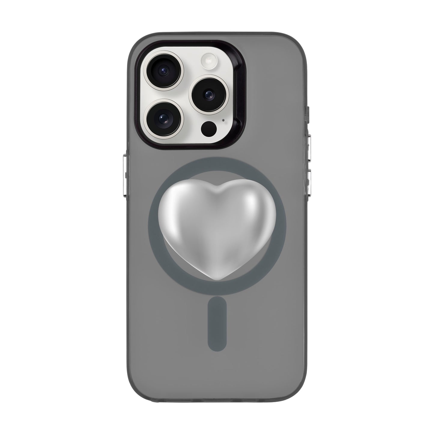 SILVER HEART-iPhone 15 Pro Hold Kılıf MagSafe Özellikli
